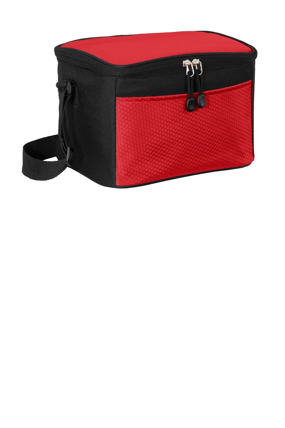 Red/Black Port Authority 6-Can Cube Cooler. BG512