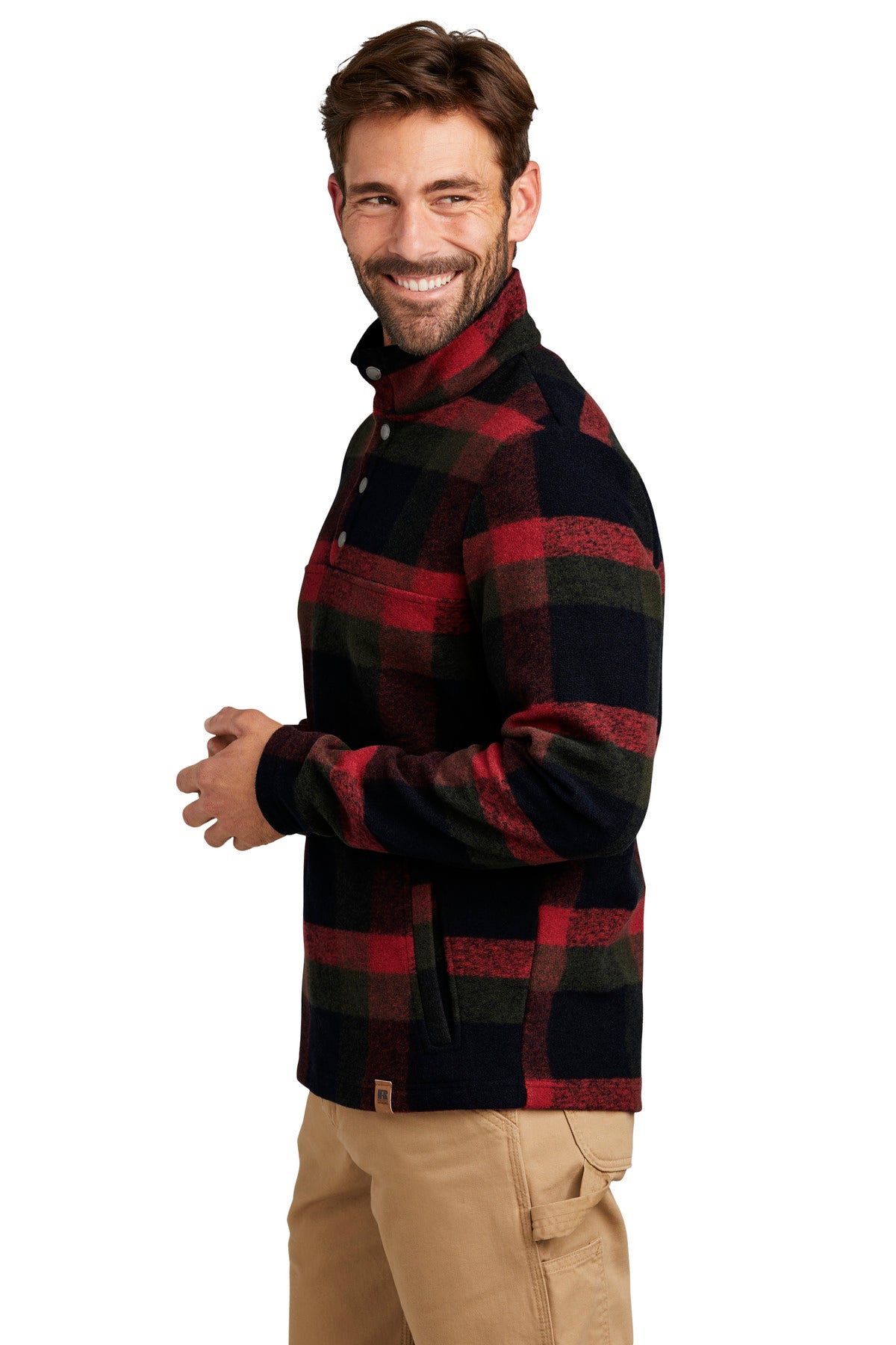 RedPlaid Russell Outdoors Basin Snap Pullover RU551 RU551