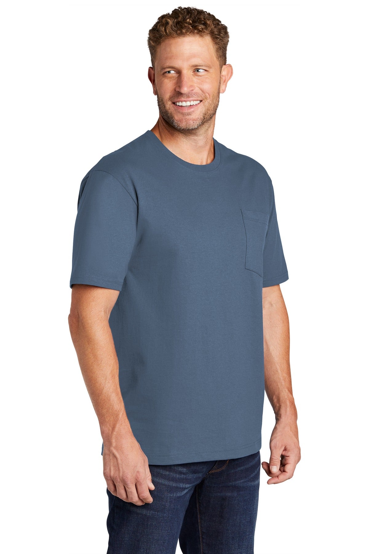 Regatta Blue CornerStone Workwear Pocket Tee CS430