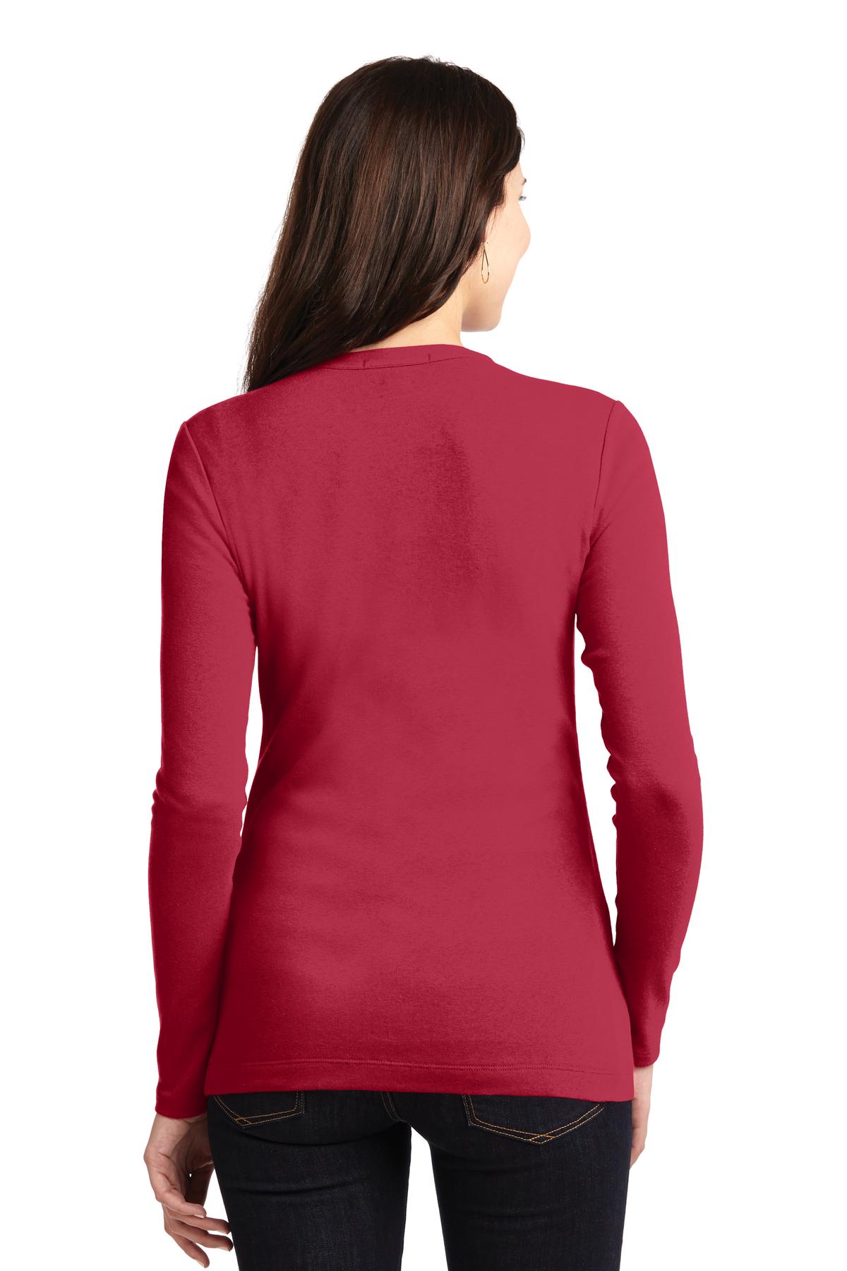 Rich Red Port Authority Women's Concept Stretch Button-Front Cardigan. LM1008