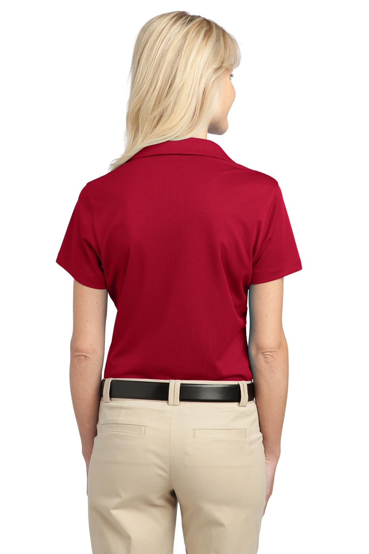 Rich Red Port Authority Women's Tech Pique Polo. L527