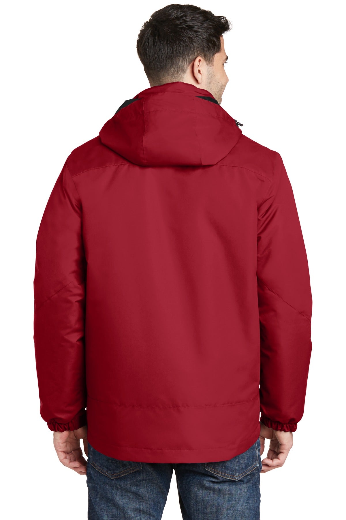 Rich Red/Black Port Authority Vortex Waterproof 3-in-1 Jacket. J332