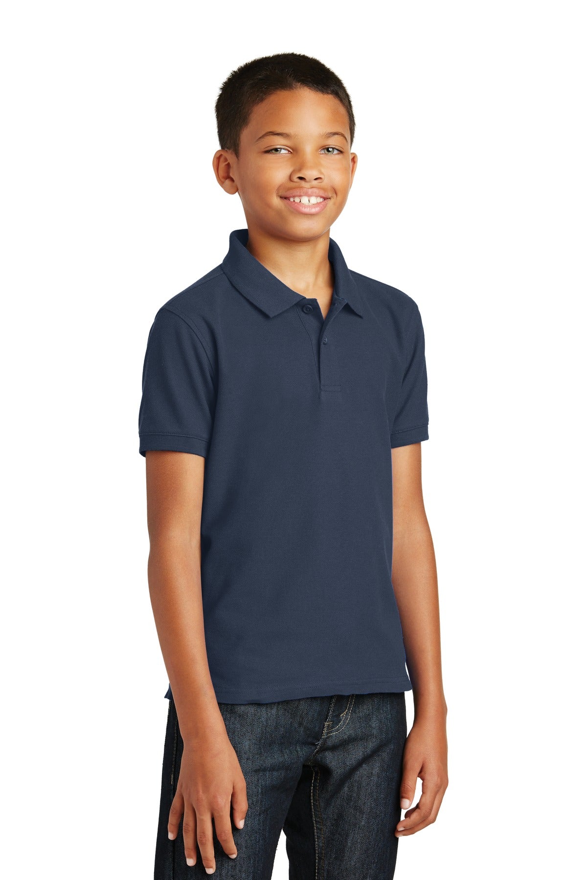 River Blue Nvy Port Authority Youth Core Classic Pique Polo. Y100
