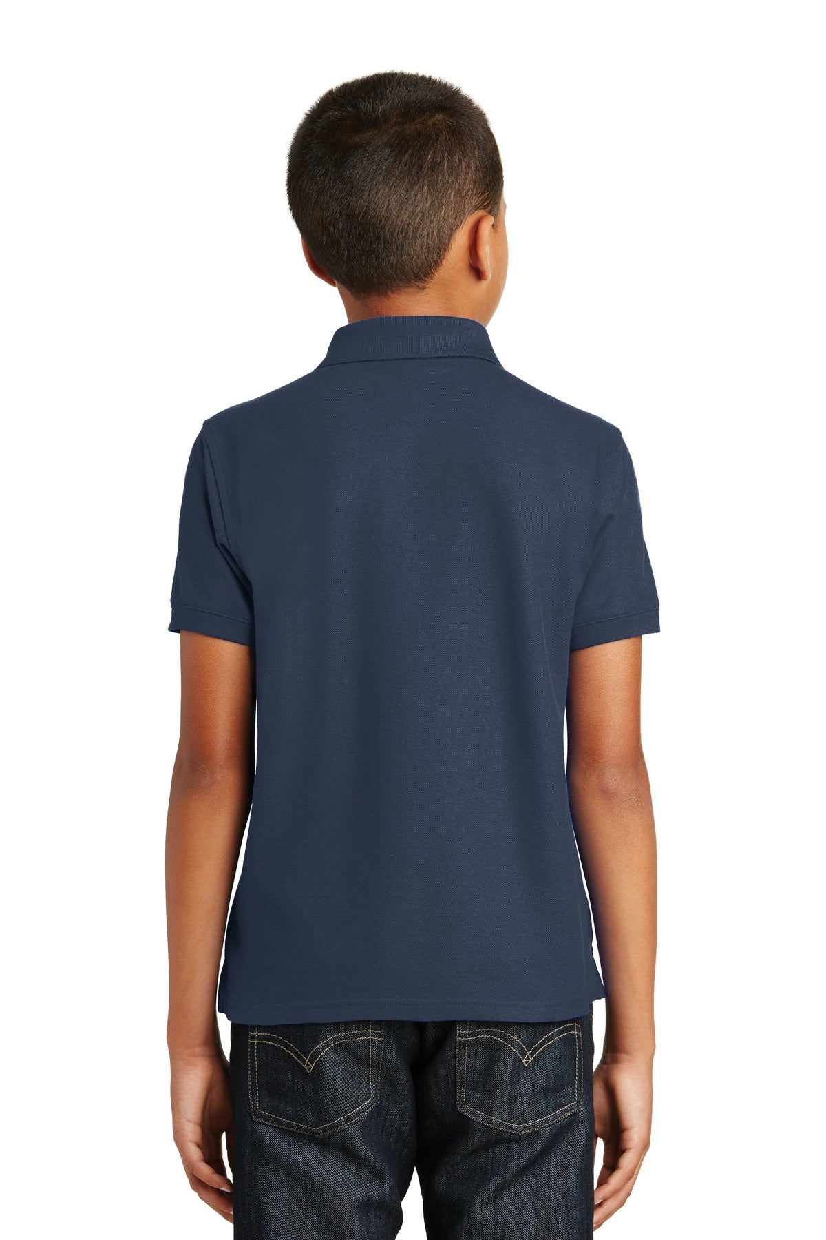 River Blue Nvy Port Authority Youth Core Classic Pique Polo. Y100