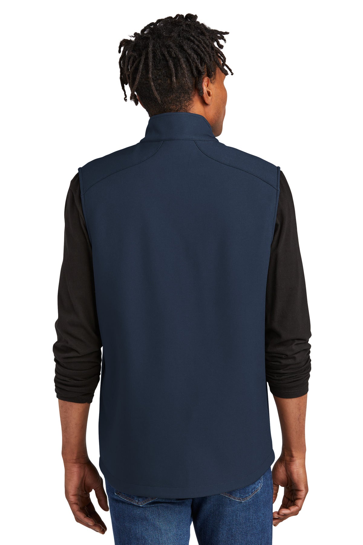 RiverBlNv Eddie Bauer Stretch Soft Shell Vest EB546