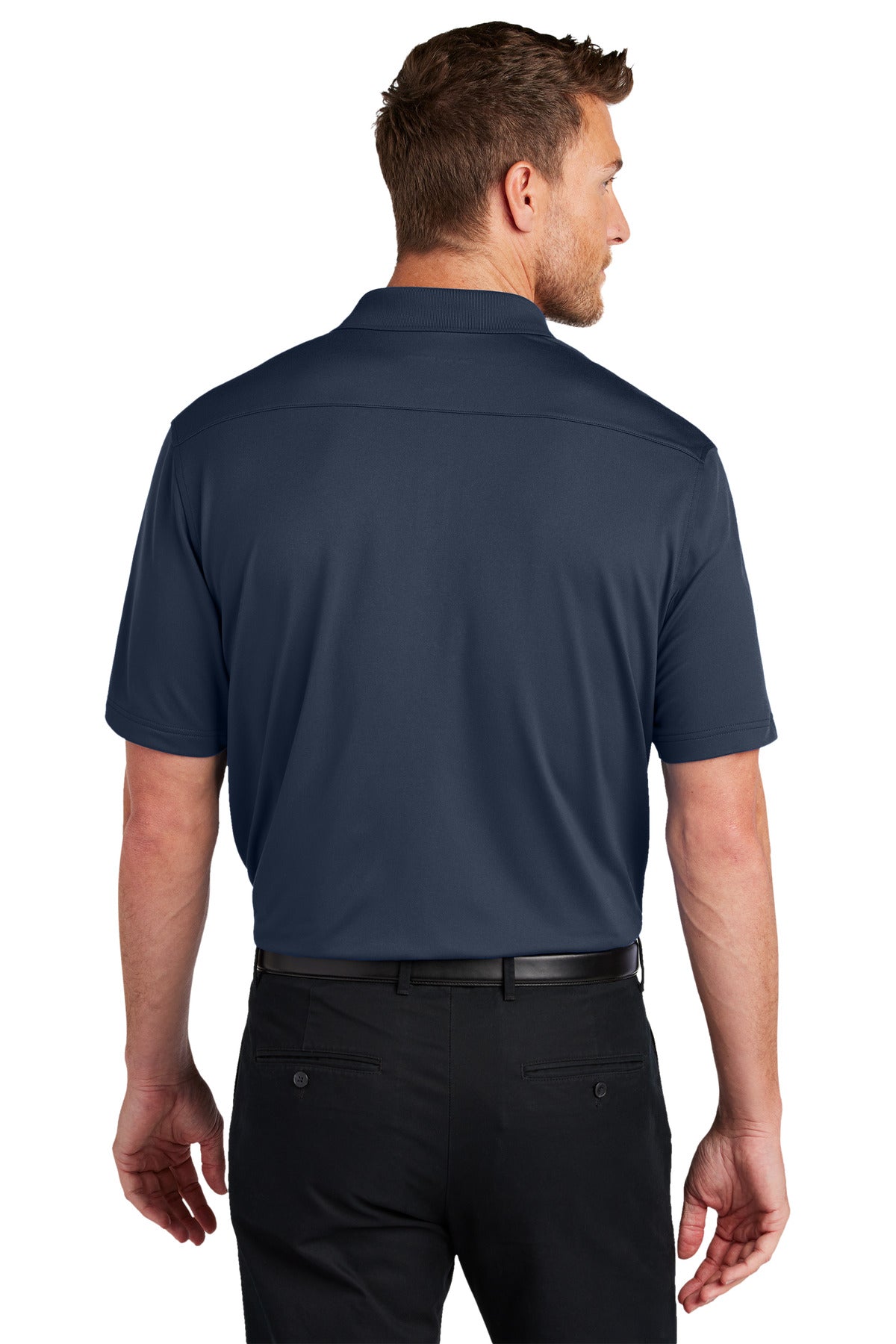 RiverBlNv Port Authority City Stretch Flat Knit Polo K683
