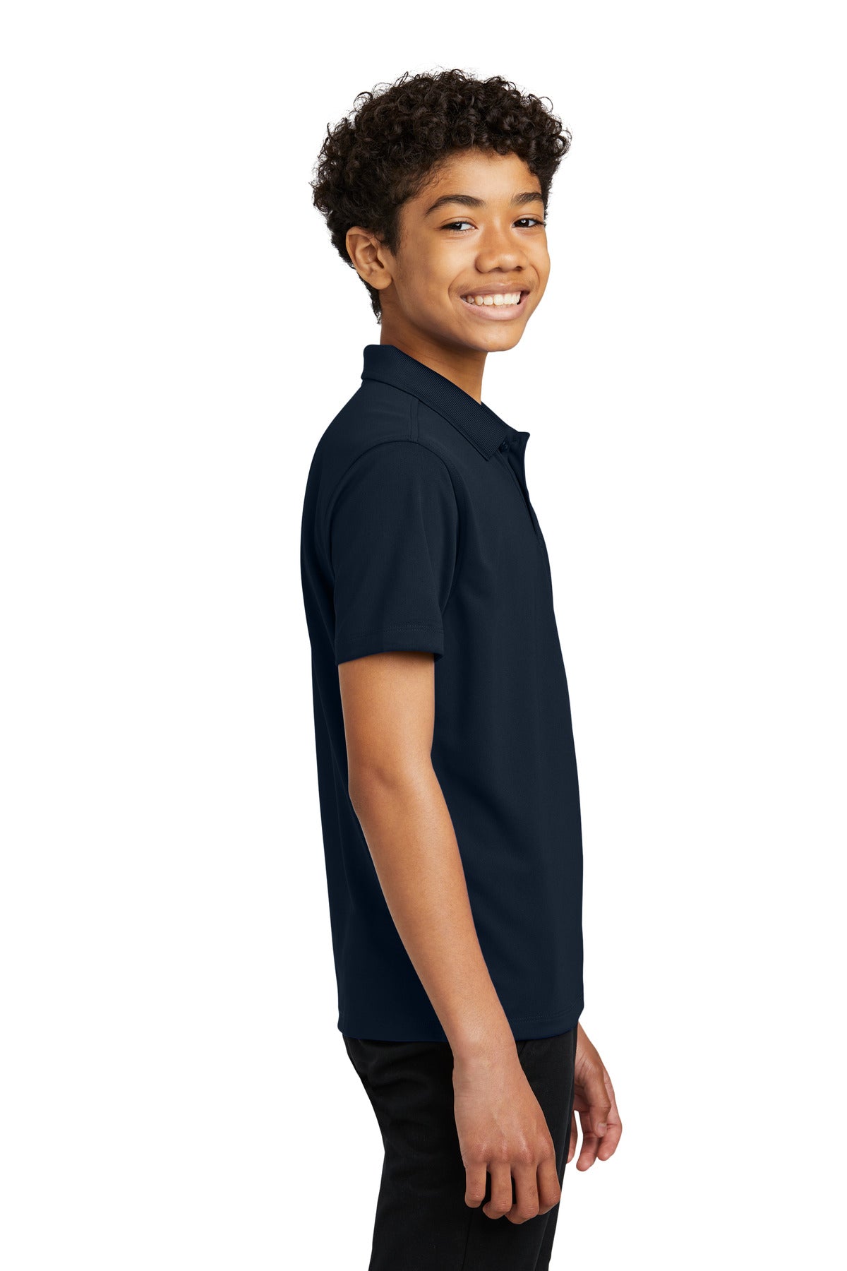 RiverBlNv Port Authority Youth Dry Zone UV Micro-Mesh Polo Y110