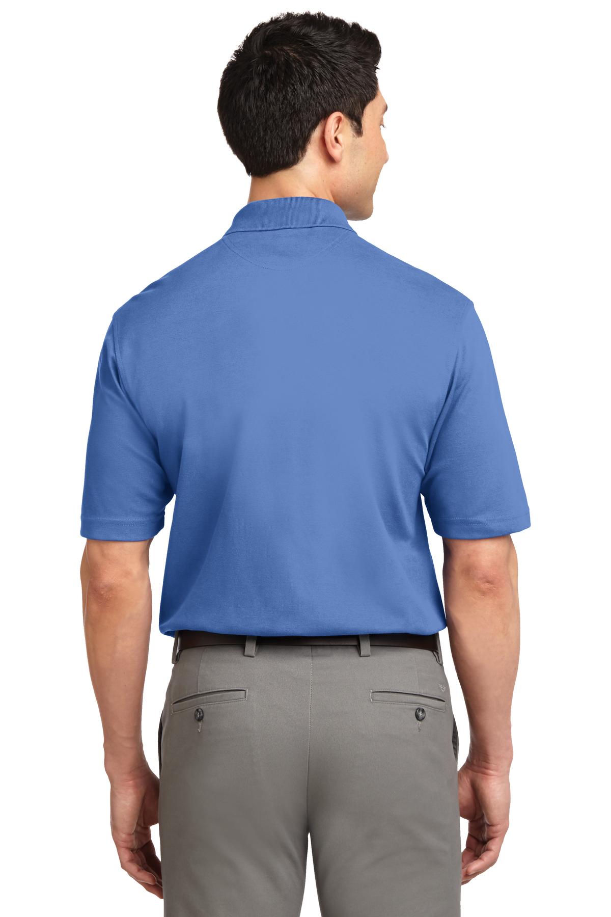 Riviera Blue Port Authority Rapid Dry Polo. K455