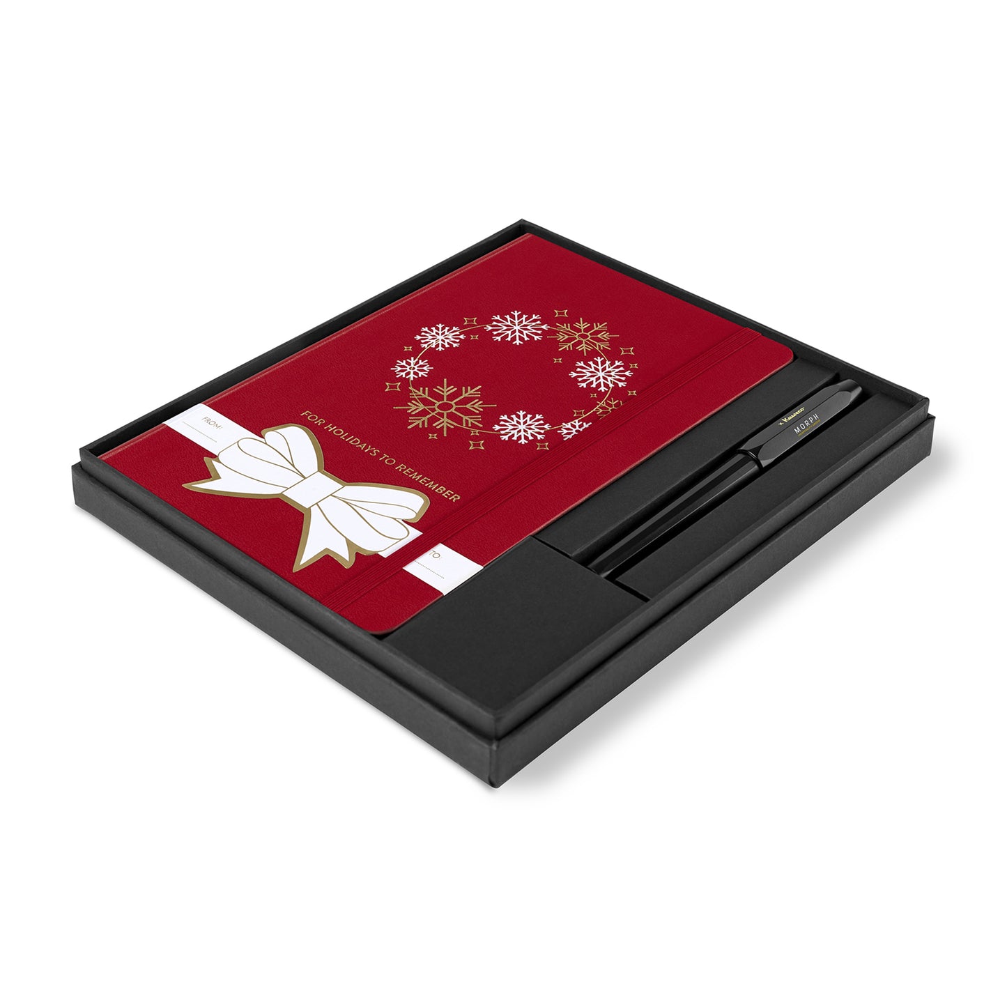 Moleskine® Hard Cover Holiday Notebook and Kaweco Pen Gift Set