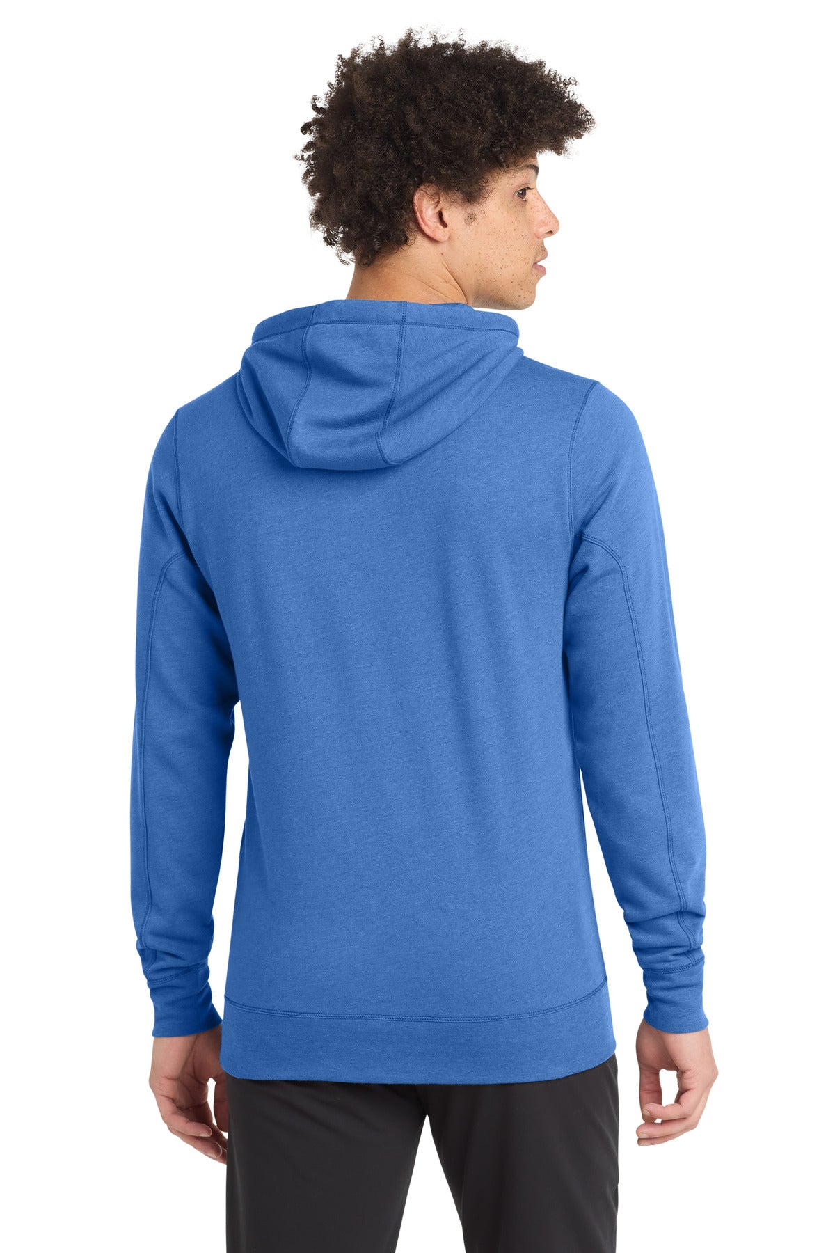 Royal Heather New Era Tri-Blend Fleece Pullover Hoodie. NEA510