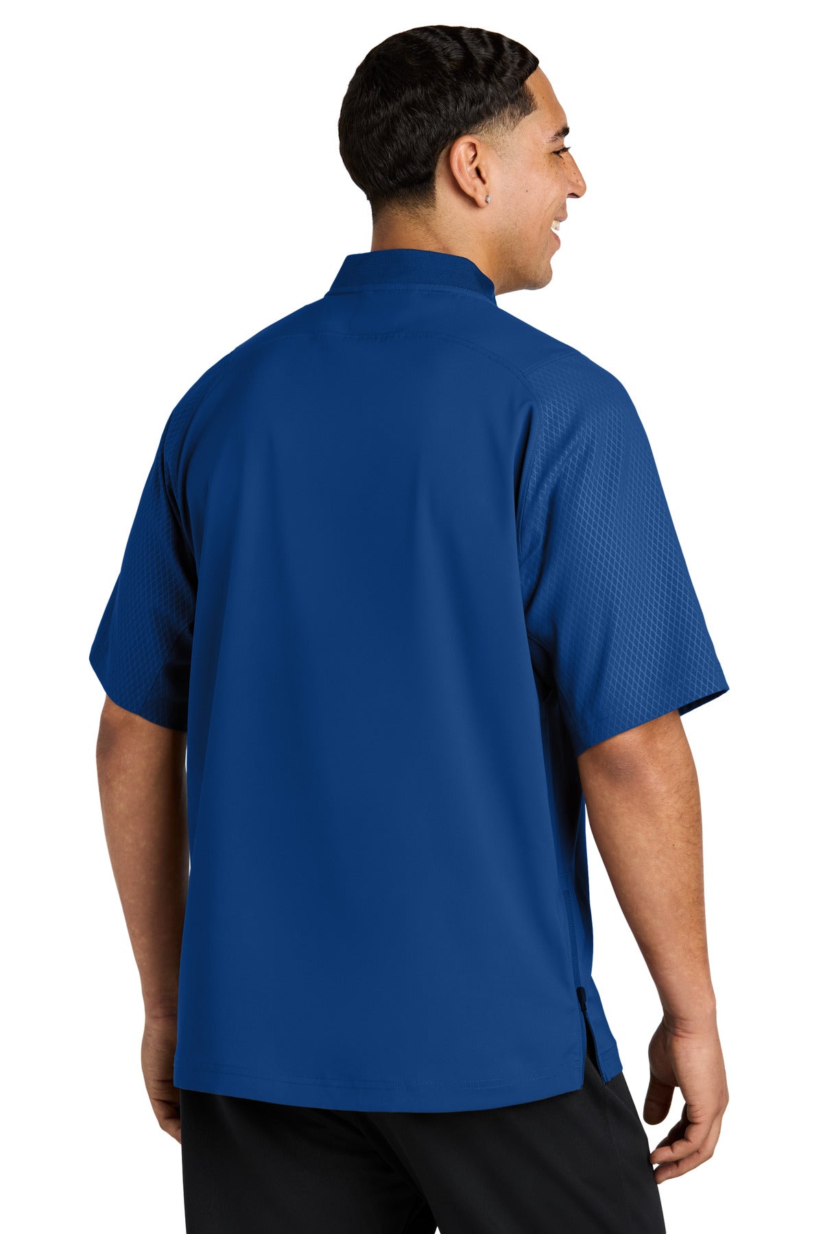 Royal New Era Cage Short Sleeve 1/4-Zip Jacket. NEA600
