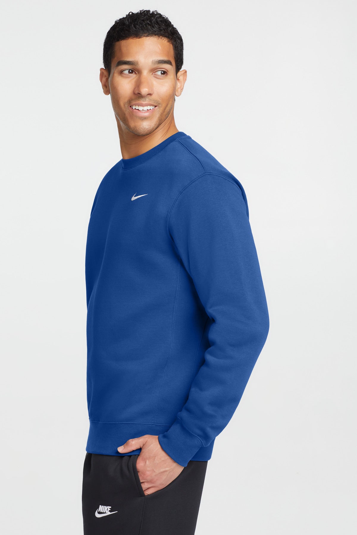 Royal Nike Club Fleece Crew CJ1614