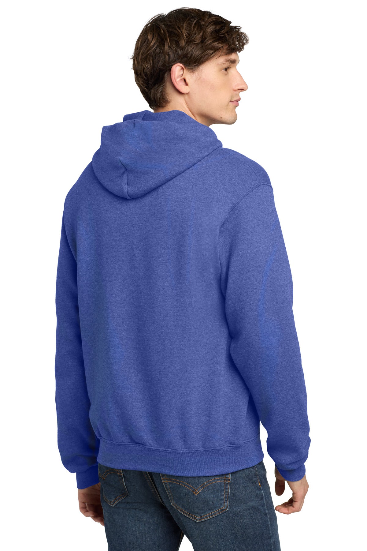 RylBluHthr Champion Powerblend Pullover Hoodie. S700