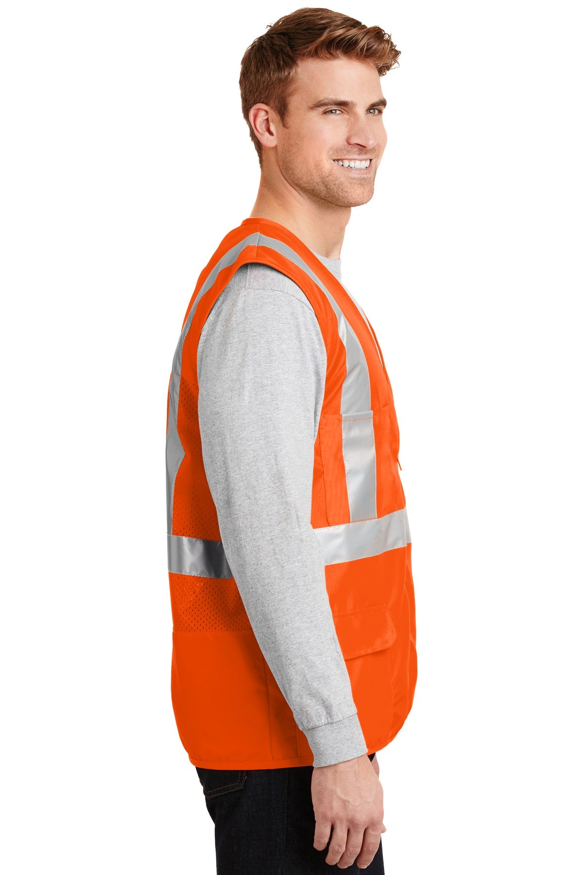 Safety Orange CornerStone - ANSI 107 Class 2 Mesh Back Safety Vest. CSV405