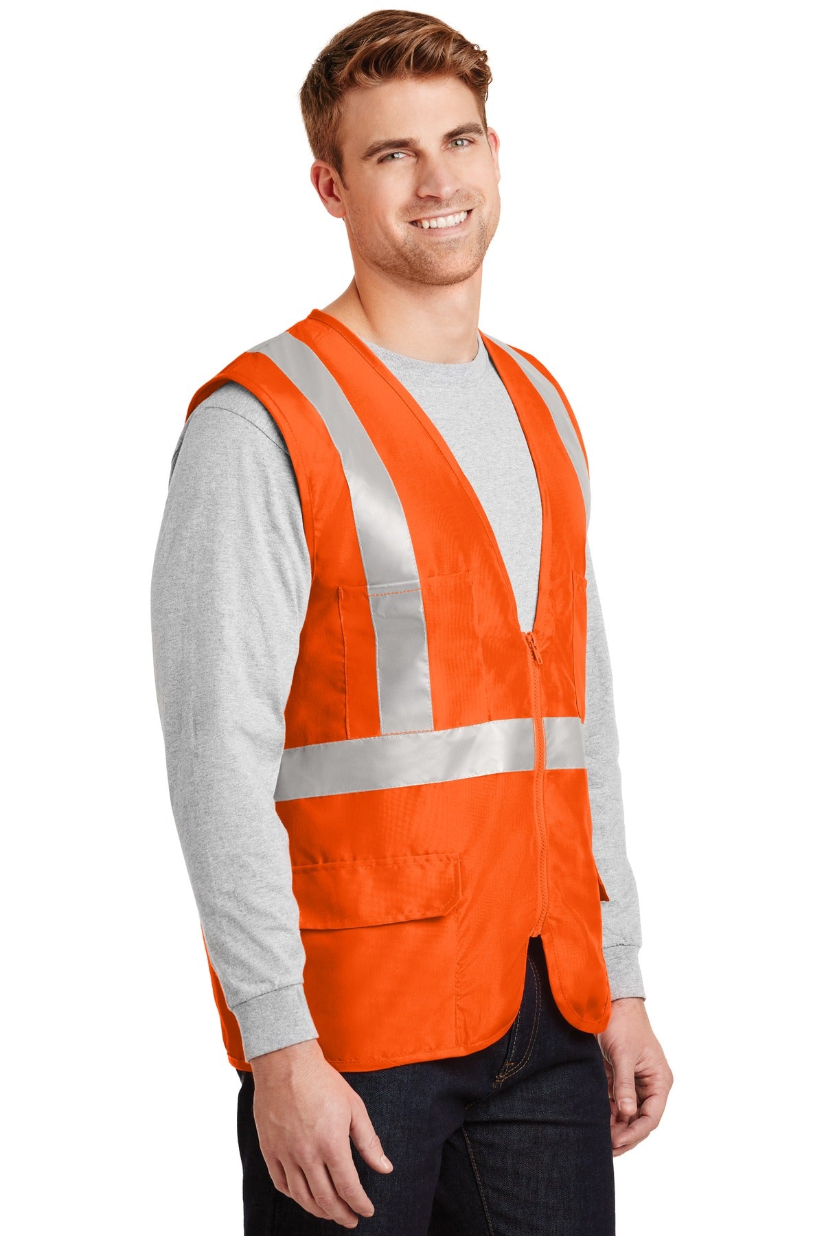 Safety Orange CornerStone - ANSI 107 Class 2 Mesh Back Safety Vest. CSV405