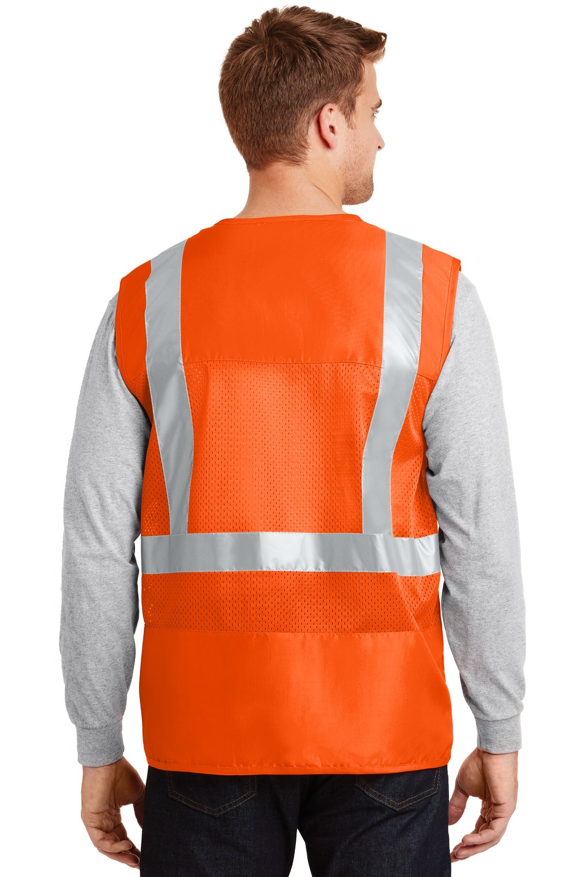 Safety Orange CornerStone - ANSI 107 Class 2 Mesh Back Safety Vest. CSV405