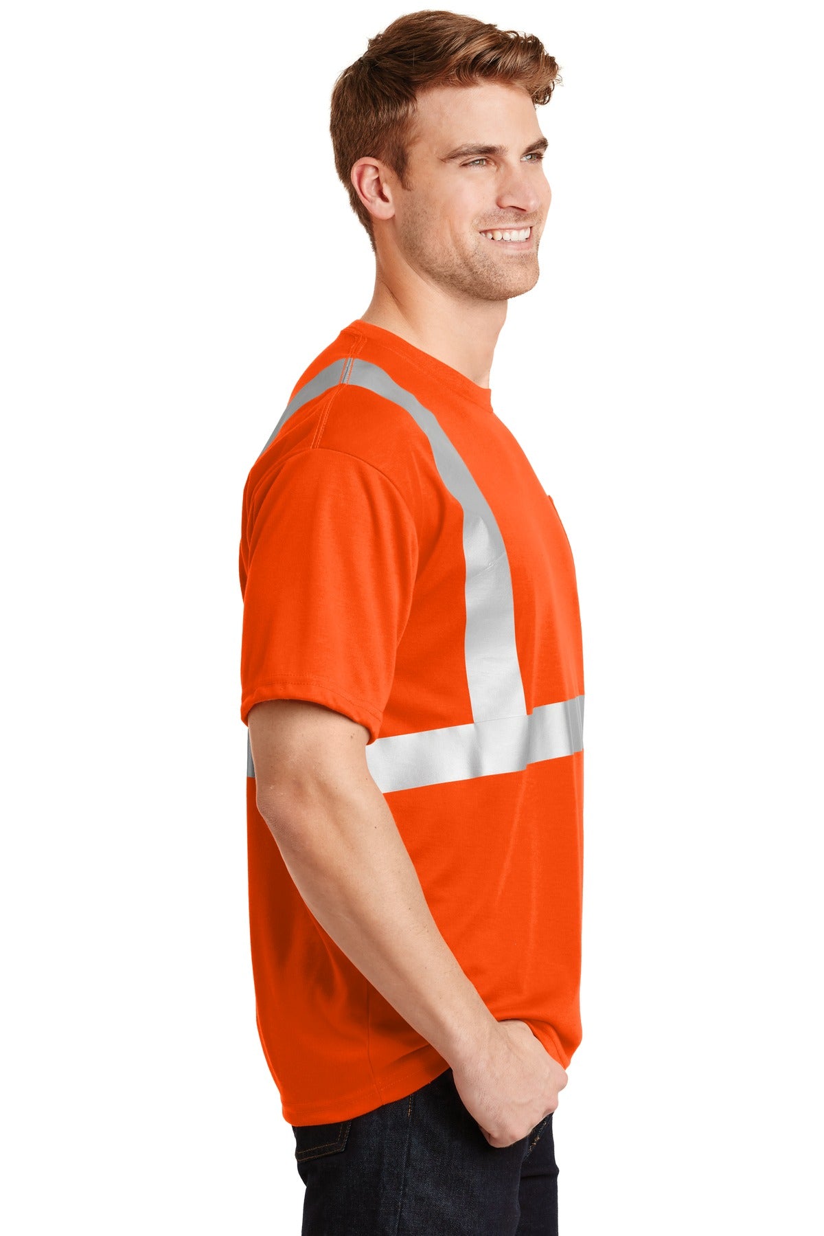 Safety Orange CornerStone - ANSI 107 Class 2 Safety T-Shirt. CS401