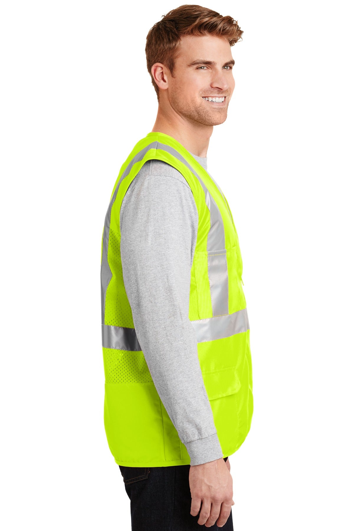 Safety Yellow CornerStone - ANSI 107 Class 2 Mesh Back Safety Vest. CSV405