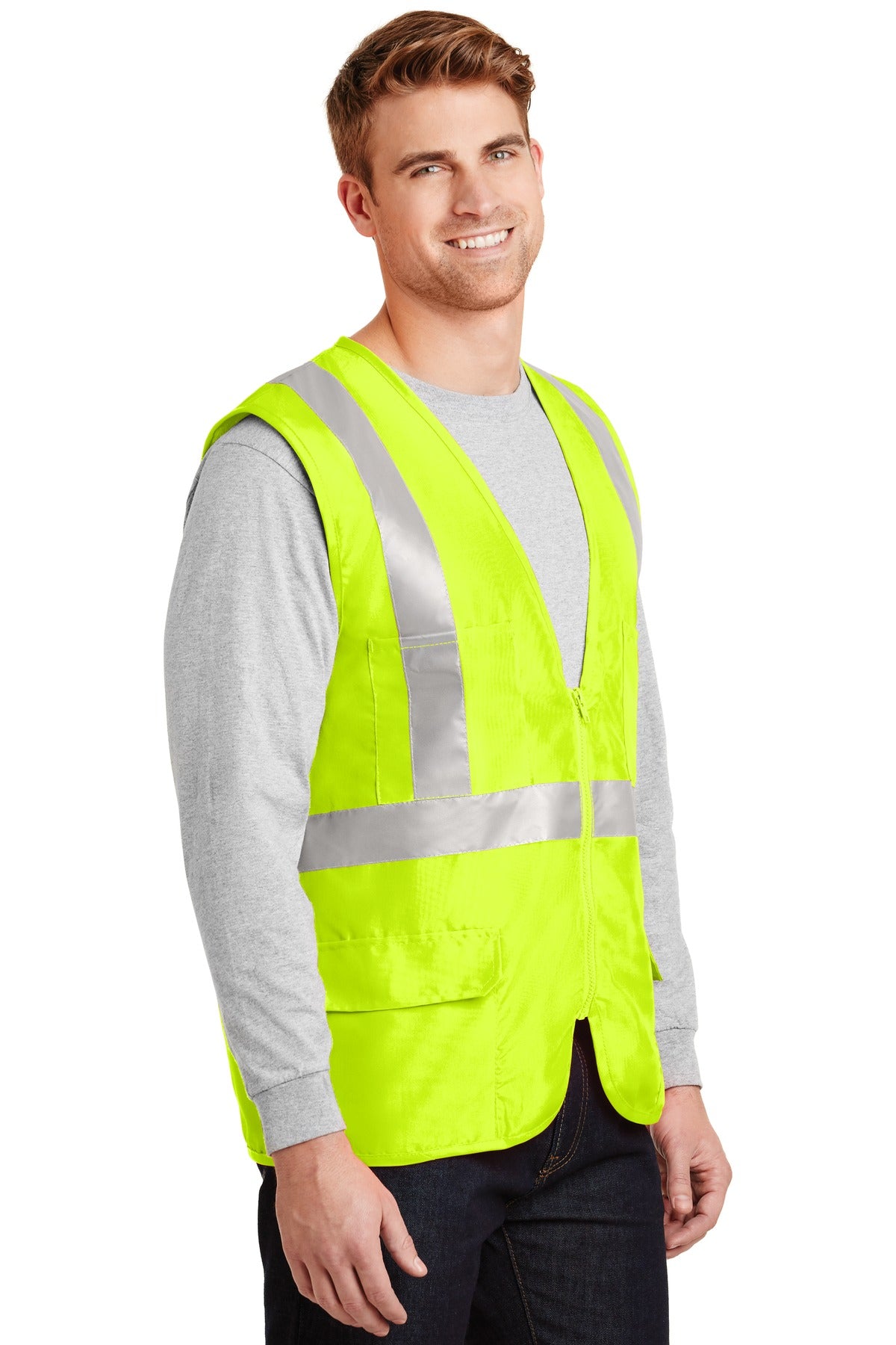 Safety Yellow CornerStone - ANSI 107 Class 2 Mesh Back Safety Vest. CSV405