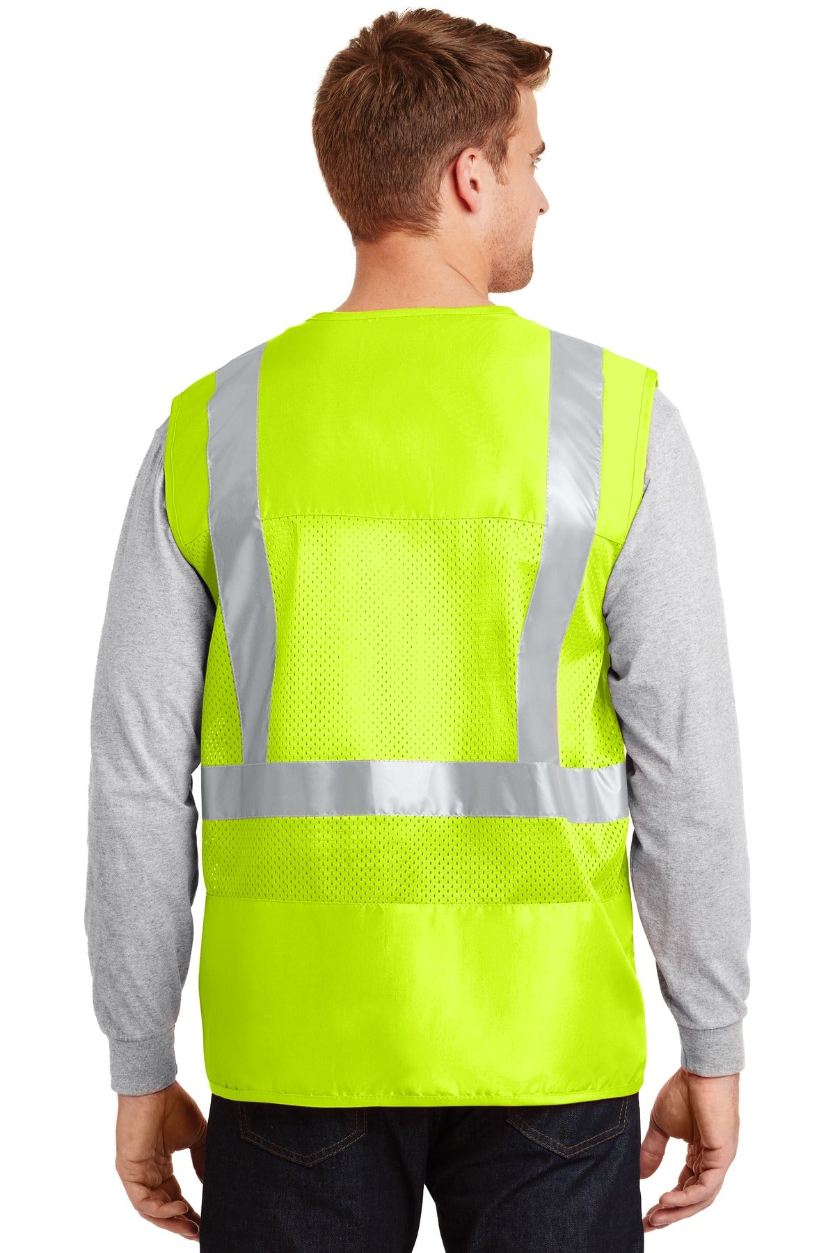 Safety Yellow CornerStone - ANSI 107 Class 2 Mesh Back Safety Vest. CSV405