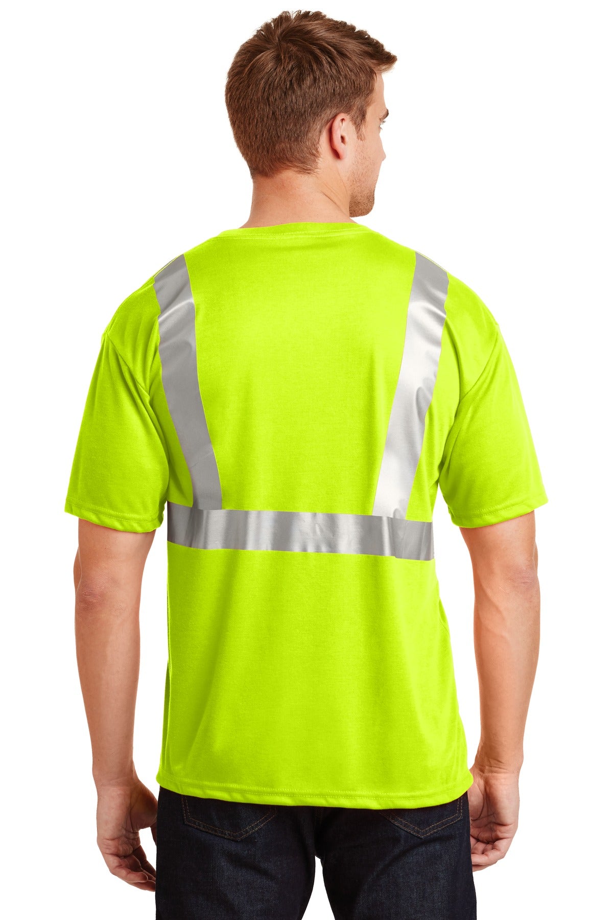 Safety Yellow CornerStone - ANSI 107 Class 2 Safety T-Shirt. CS401