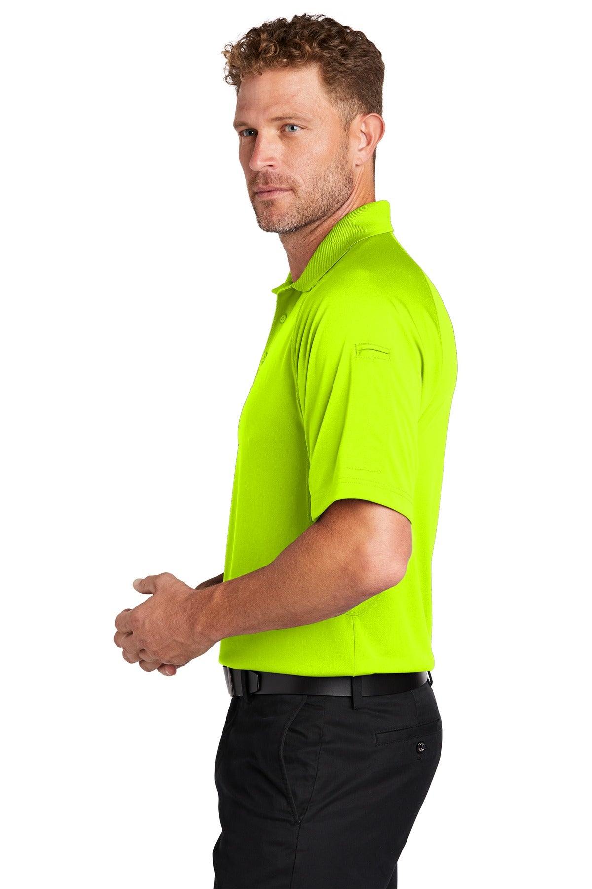 Safety Yellow CornerStone Select Lightweight Snag-Proof Tactical Polo. CS420