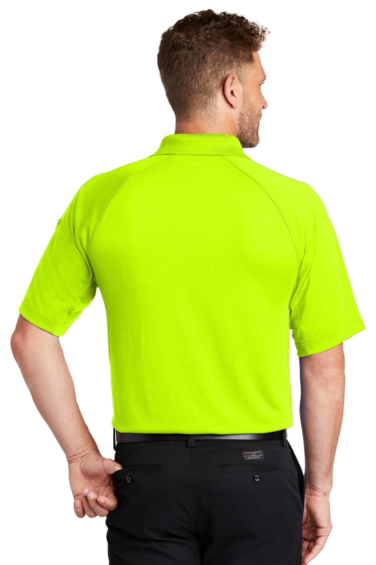 Safety Yellow CornerStone Select Lightweight Snag-Proof Tactical Polo. CS420