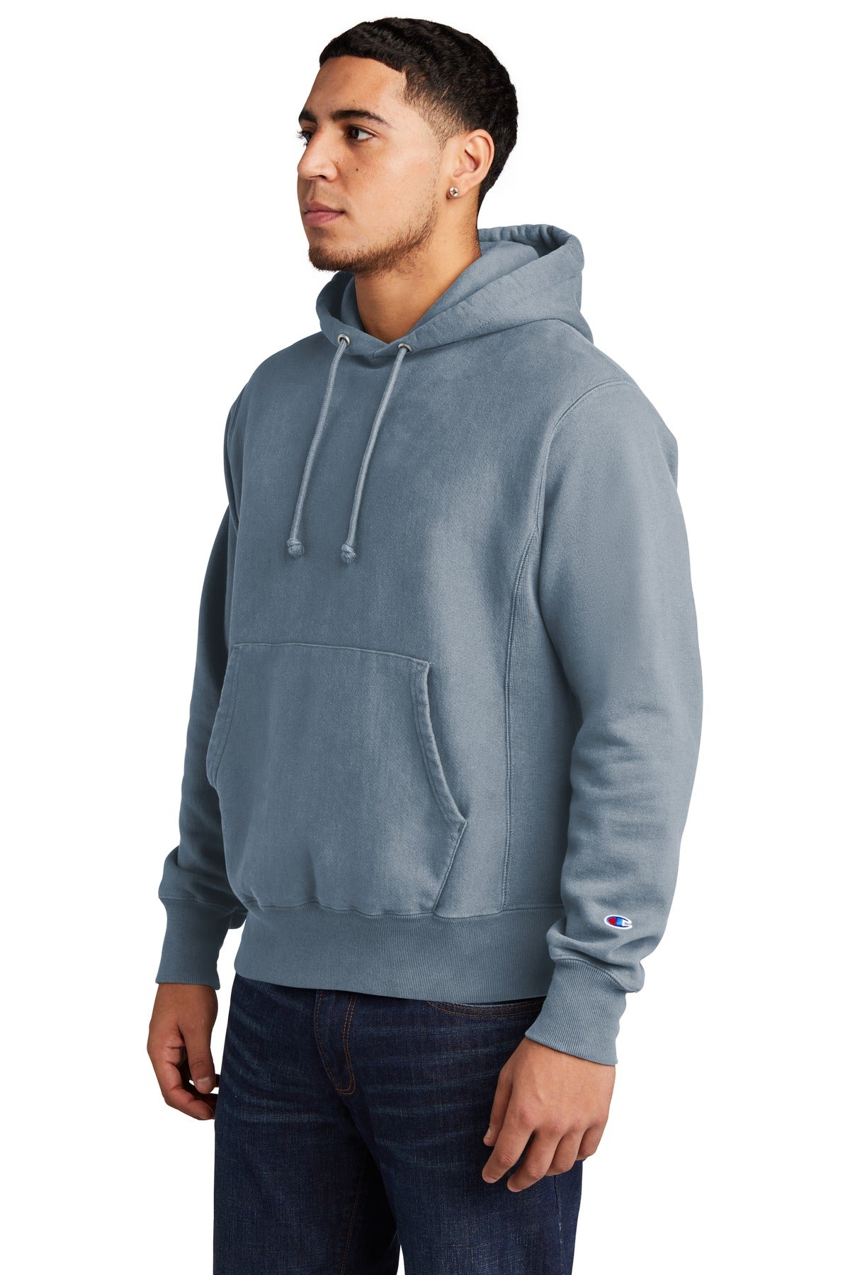 Saltwater Champion Reverse Weave Garment-Dyed Hooded Sweatshirt. GDS101