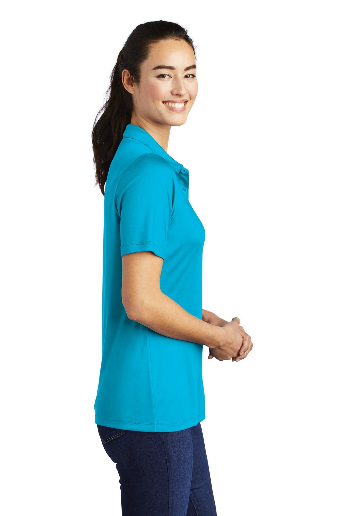 Sapphire Sport-Tek Women's Posi-UV Pro Polo. LST520