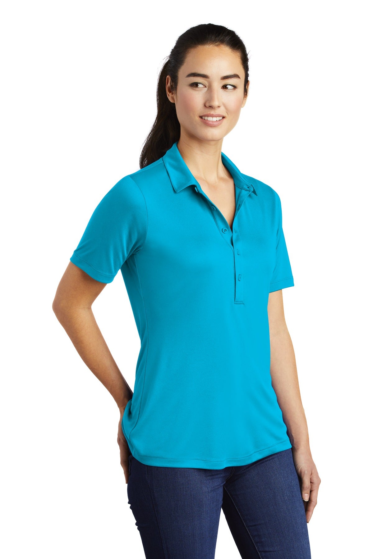 Sapphire Sport-Tek Women's Posi-UV Pro Polo. LST520