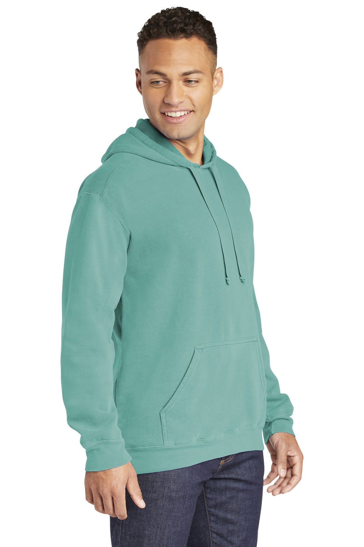 Seafoam COMFORT COLORS Ring Spun Hooded Sweatshirt. 1567