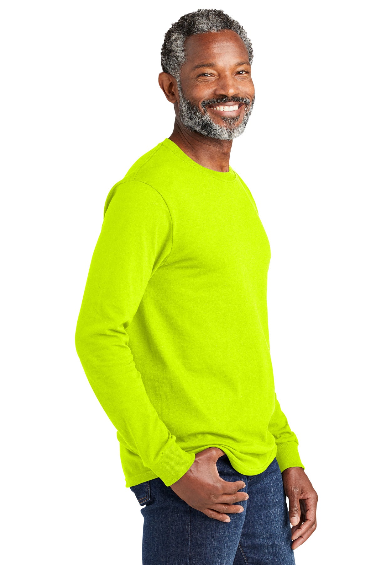 SftyGrn Volunteer Knitwear All-American Long Sleeve Tee VL100LS
