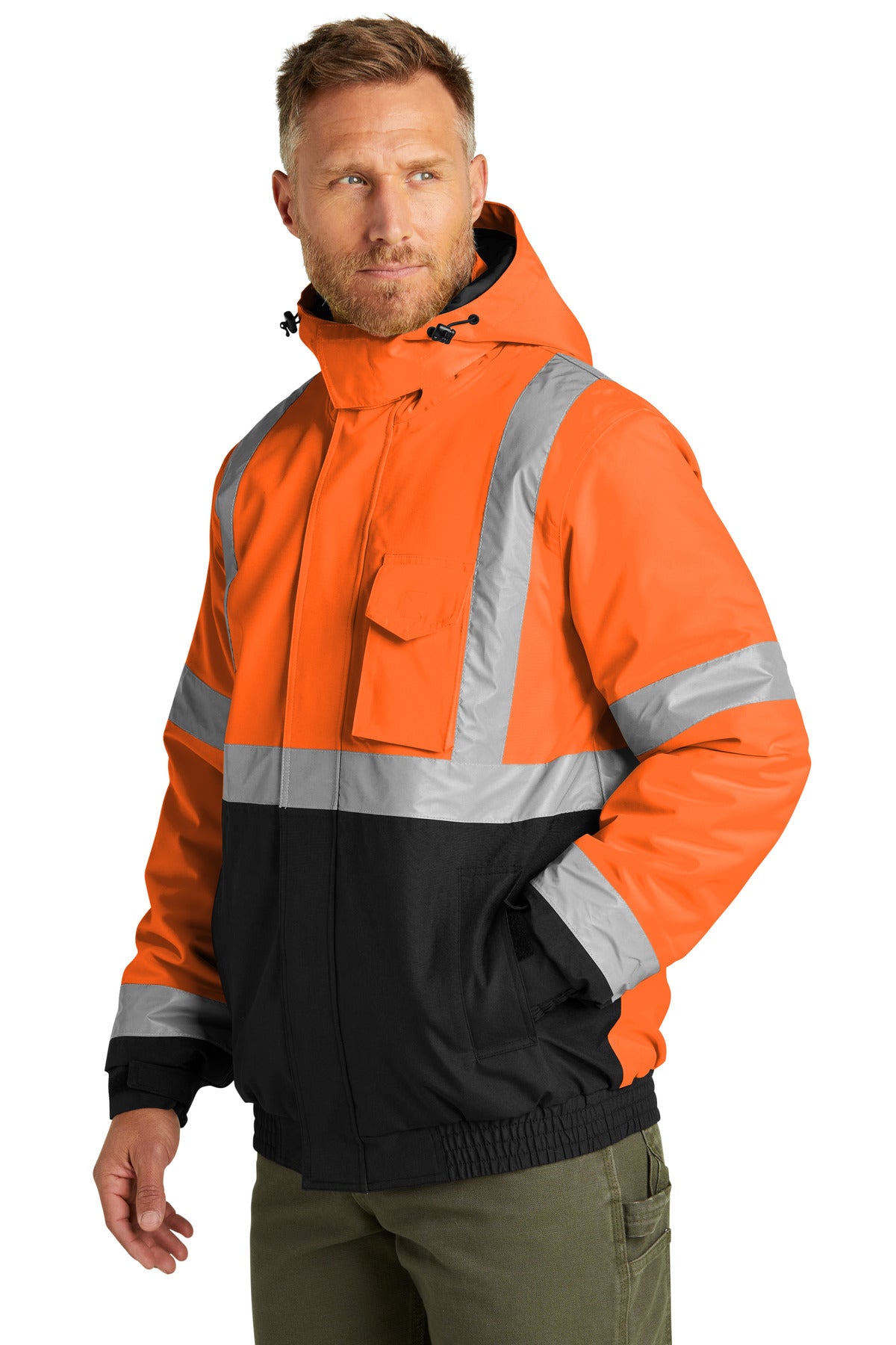SftyOrg CornerStone ANSI 107 Class 3 Economy Waterproof Insulated Bomber Jacket CSJ500