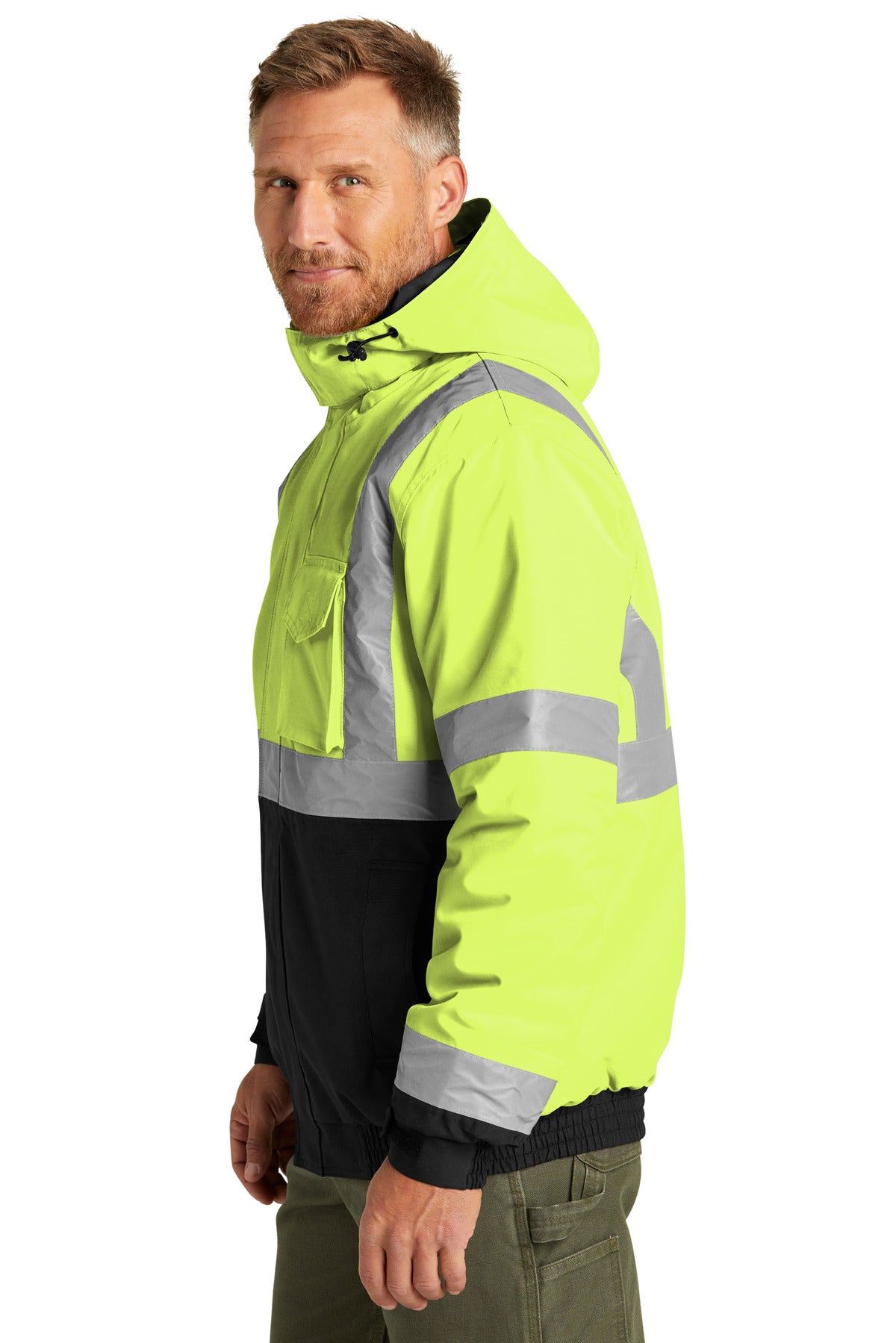 SftyYellow CornerStone ANSI 107 Class 3 Economy Waterproof Insulated Bomber Jacket CSJ500
