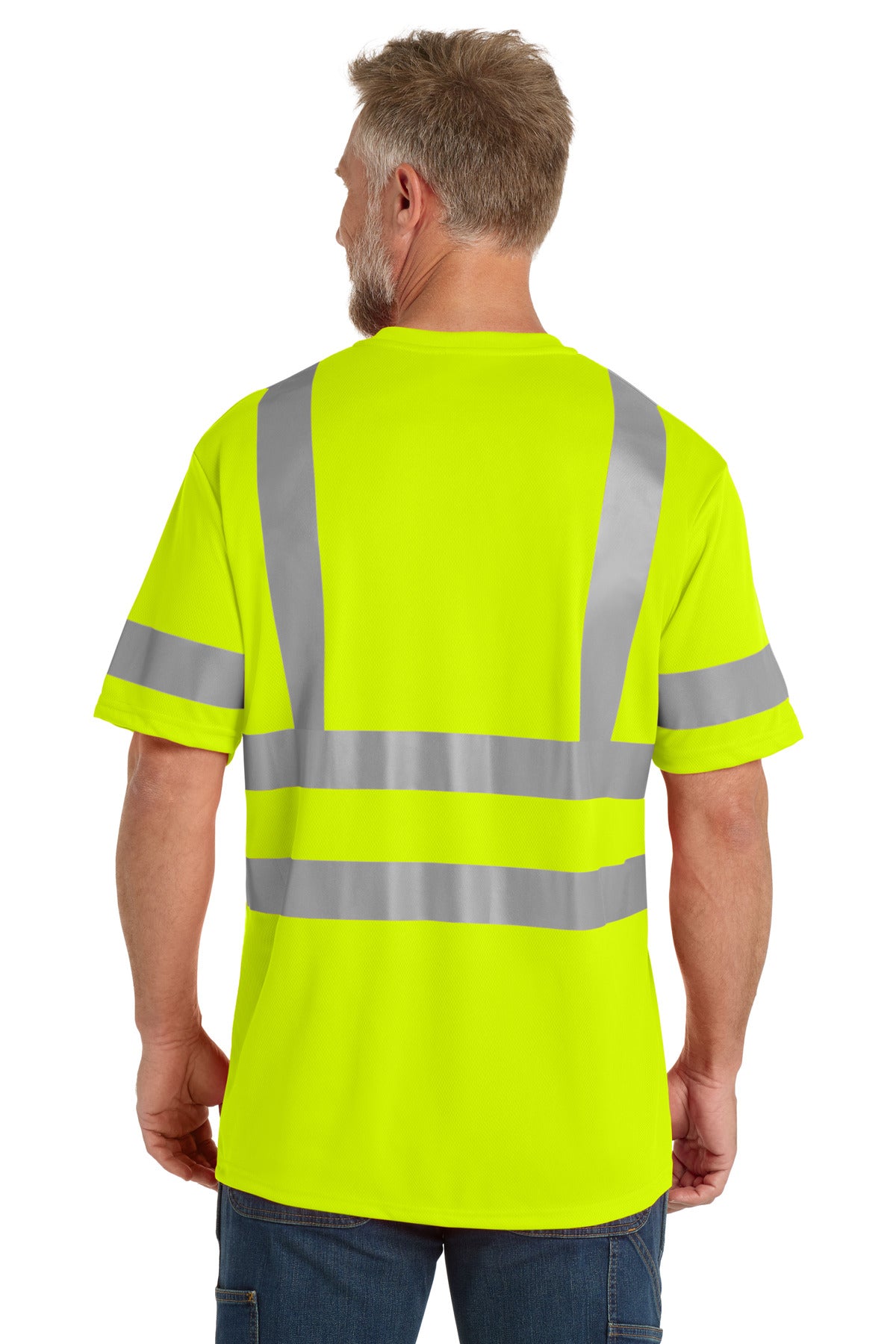 SftyYellow CornerStone ANSI 107 Class 3 Mesh Tee. CS202
