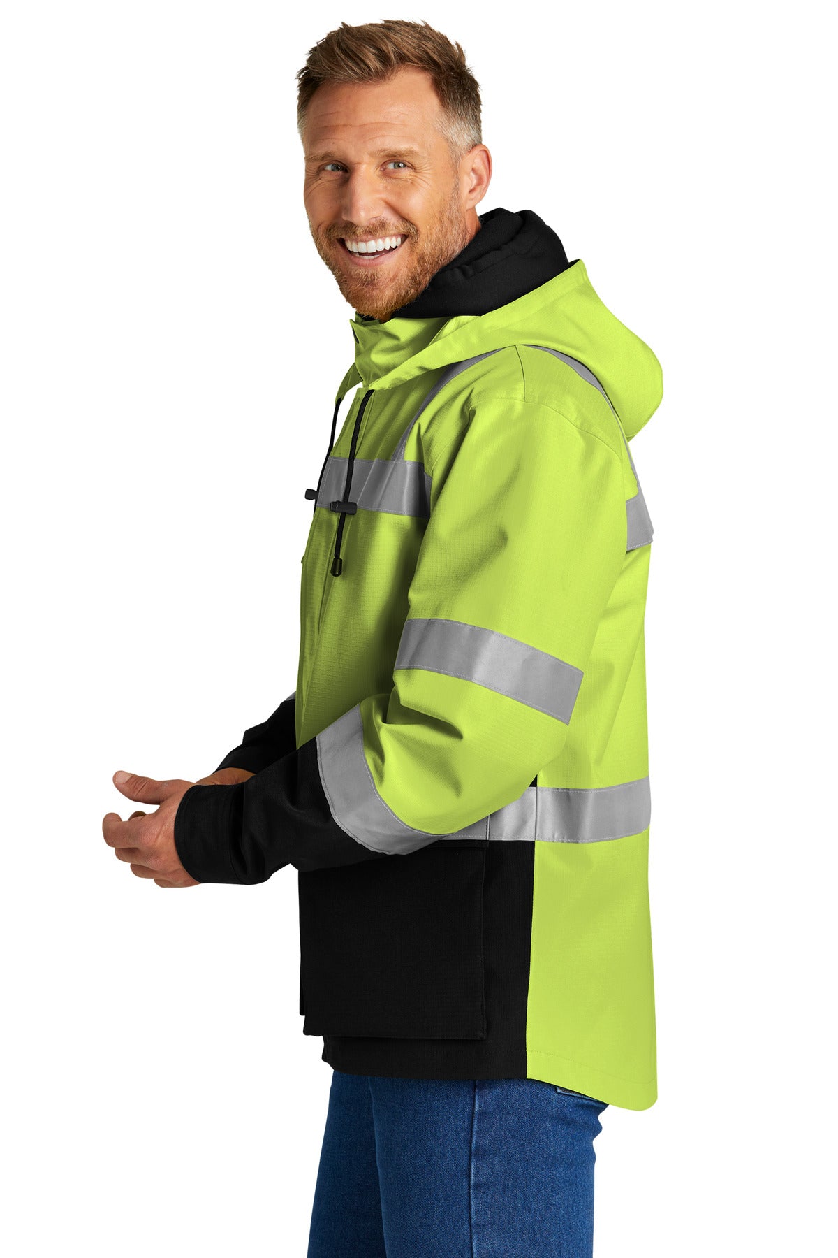 SftyYellow CornerStone ANSI 107 Class 3 Waterproof Ripstop 3-In-1 Parka CSJ502