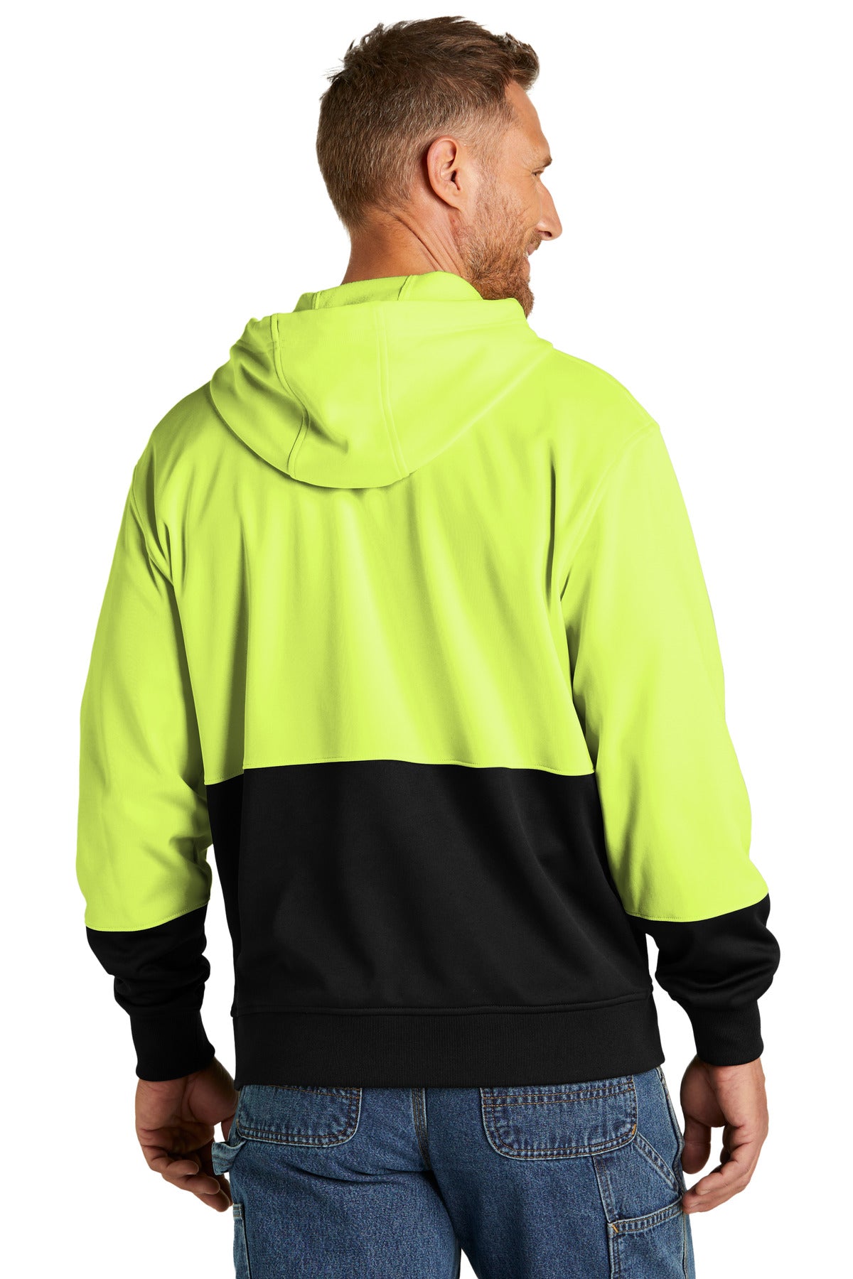 SftyYellow CornerStone Enhanced Visibility Fleece Pullover Hoodie CSF01