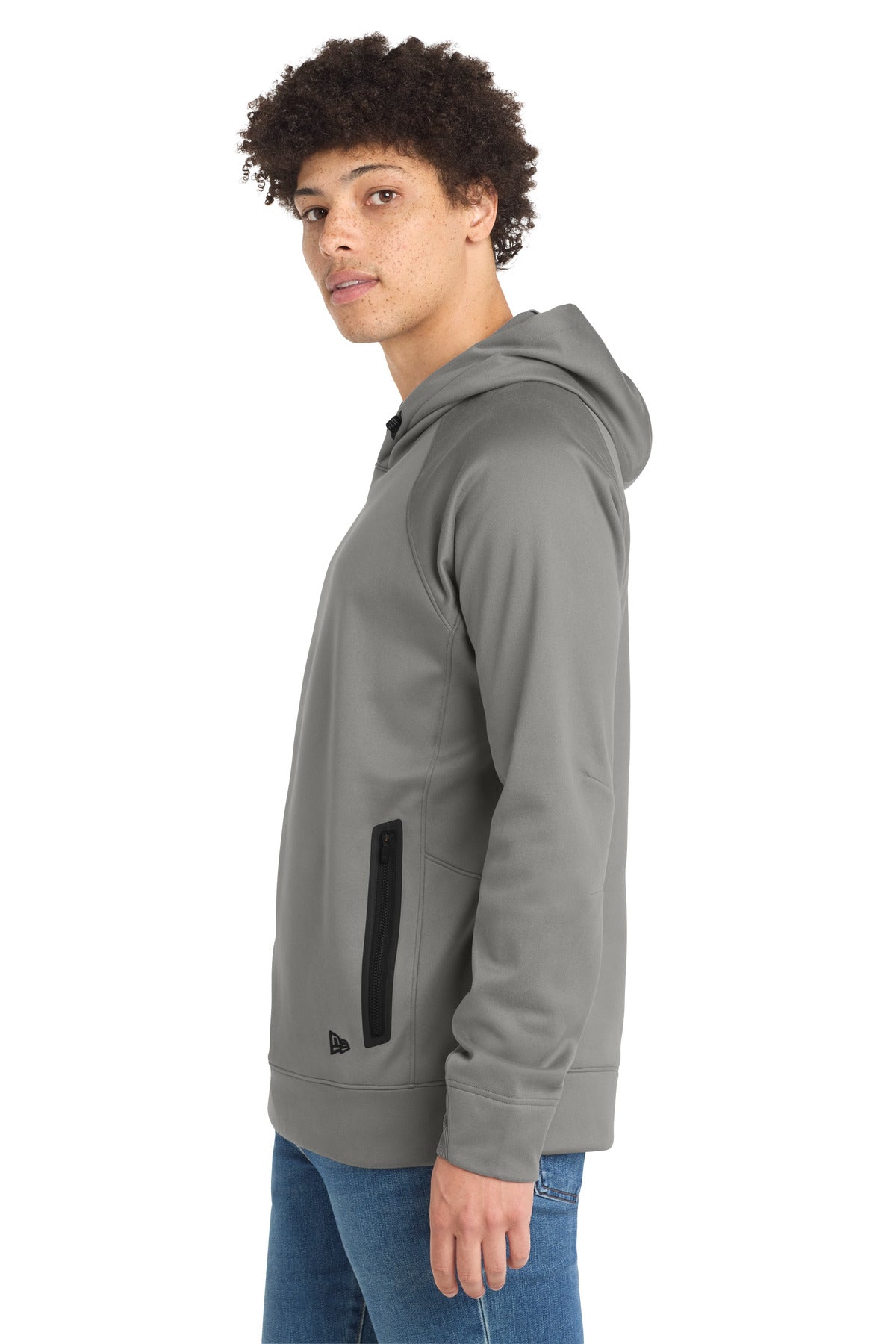 Shadow Grey New Era Venue Fleece Pullover Hoodie. NEA520