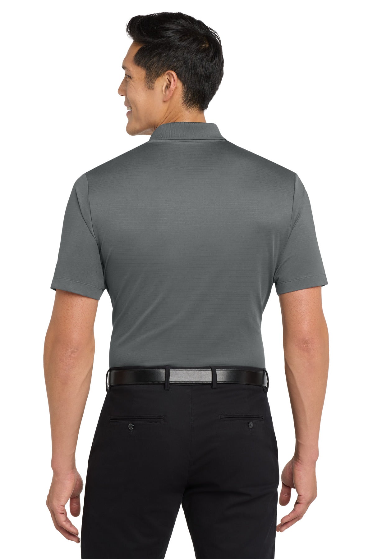 Shadow Grey Port Authority Eclipse Stretch Polo. K587