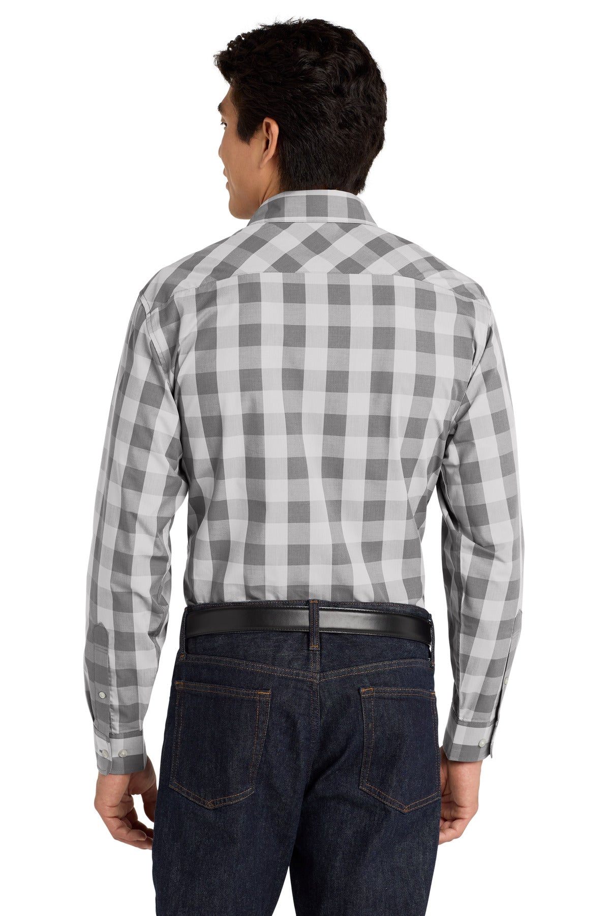Shadow Grey Port Authority Everyday Plaid Shirt. W670