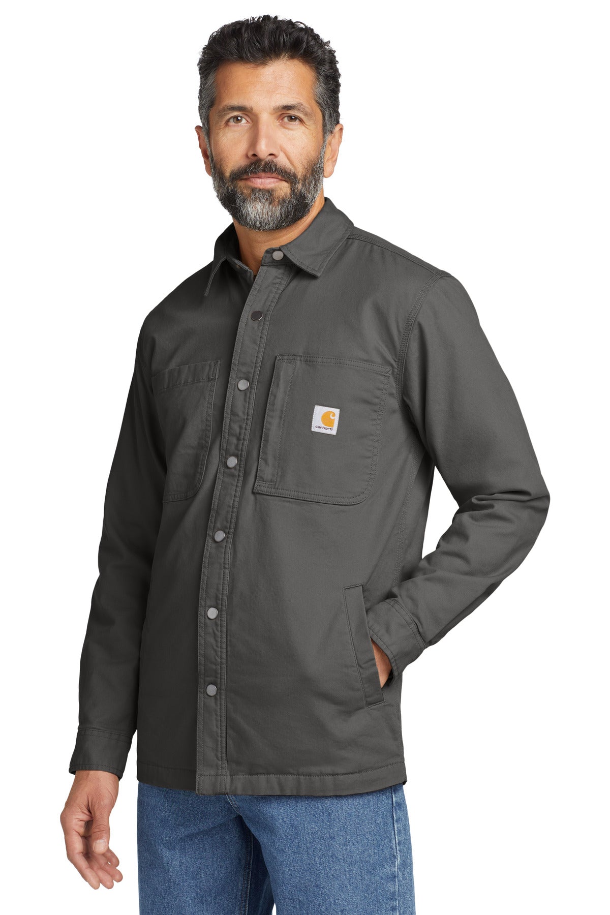 ShadowGrey Carhartt Rugged Flex Fleece-Lined Shirt Jac CT105532
