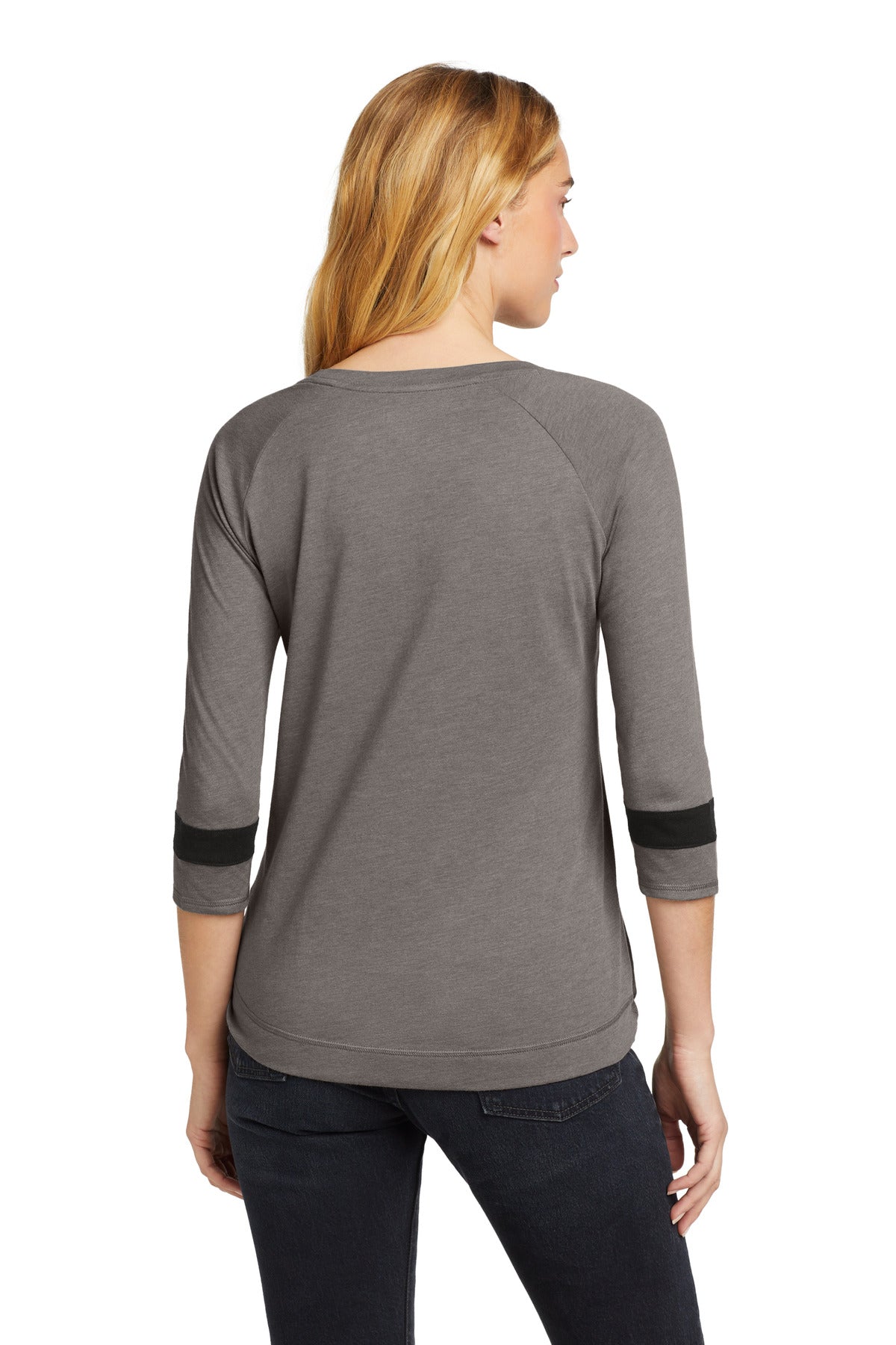 ShGy/BlkSd New Era Women's Tri-Blend 3/4-Sleeve Tee LNEA136
