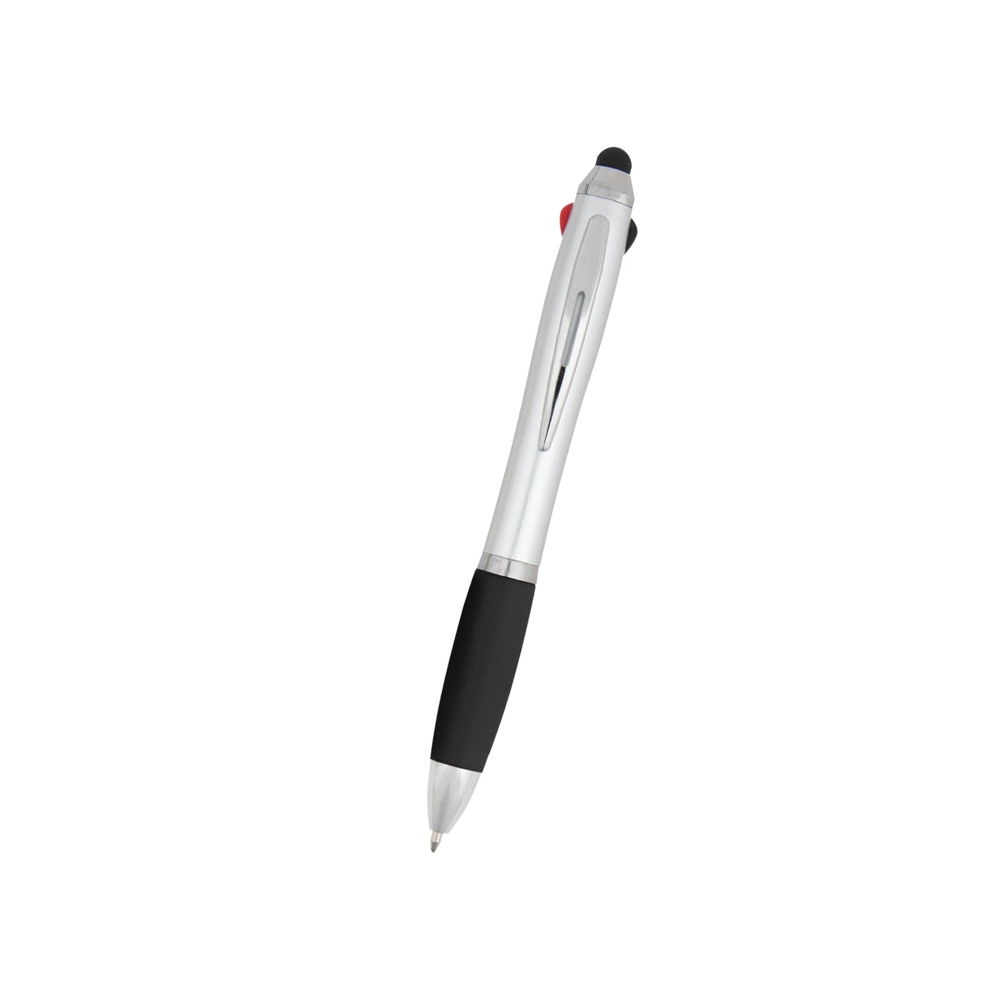 SILVER WITH BLACK 3-In-One Pen With Stylus grouped