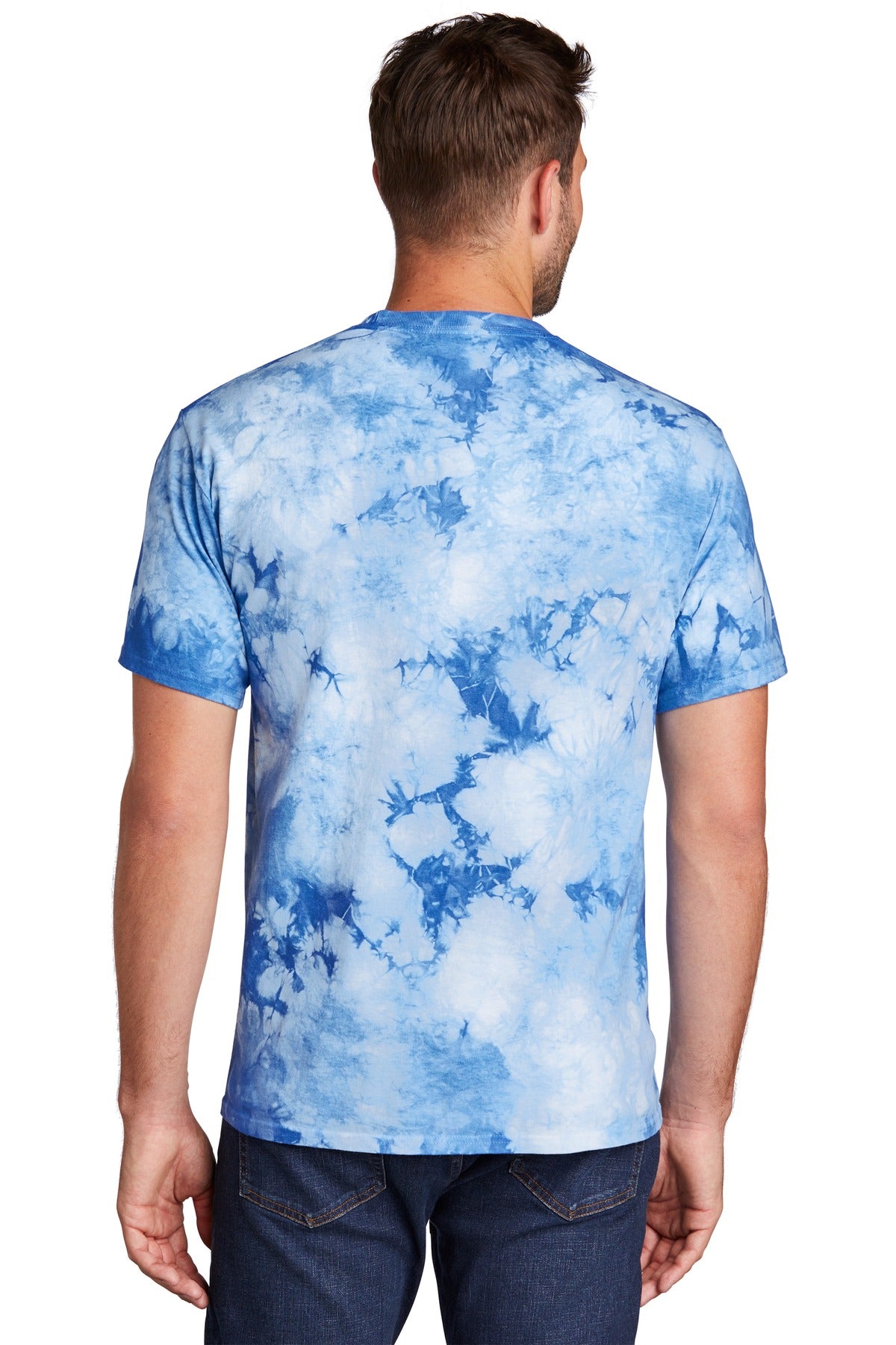 Sky Blue Port & Company Crystal Tie-Dye Tee PC145