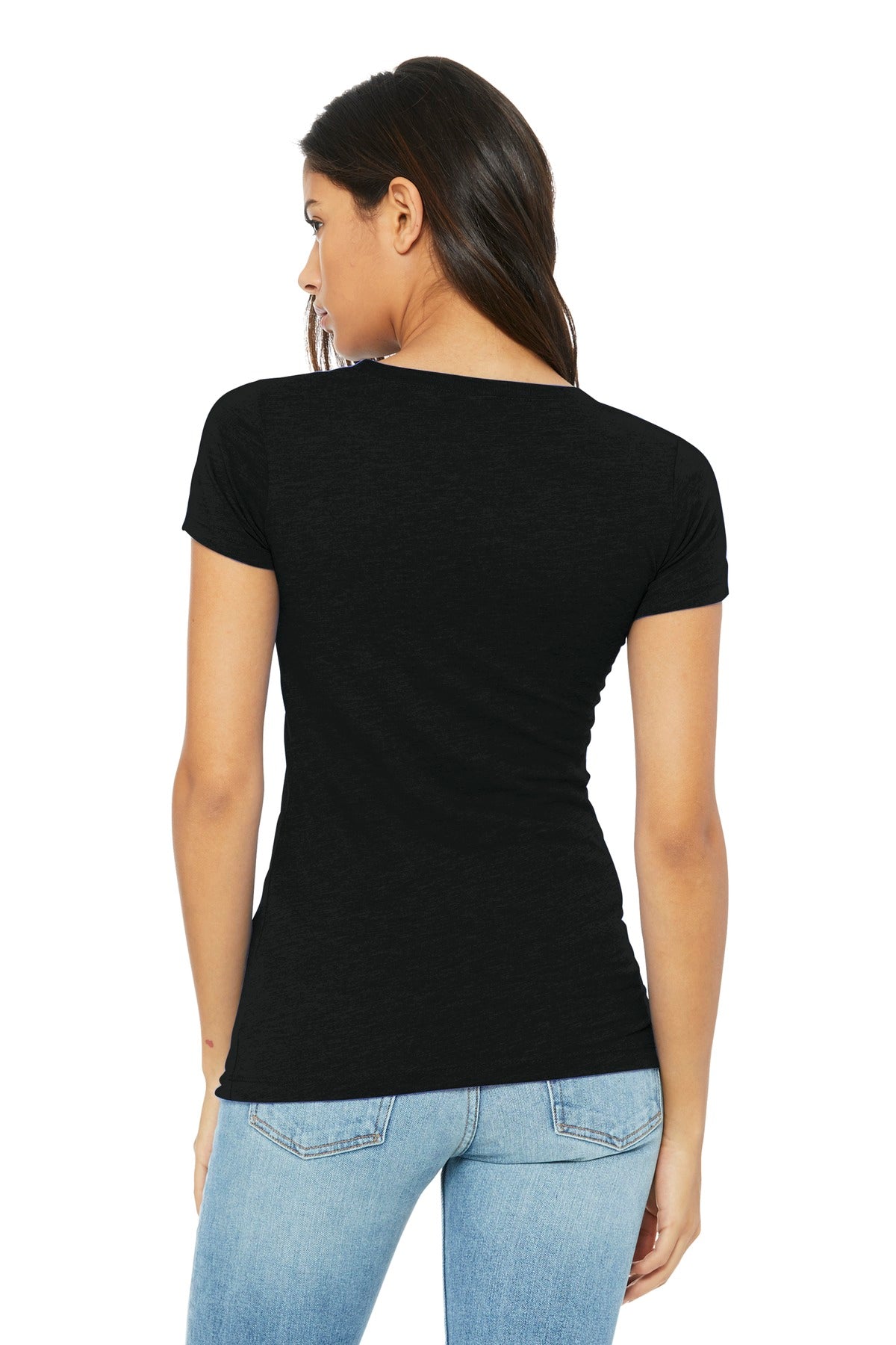 Sld Black TB BELLA+CANVAS Women's Triblend Short Sleeve Tee. BC8413