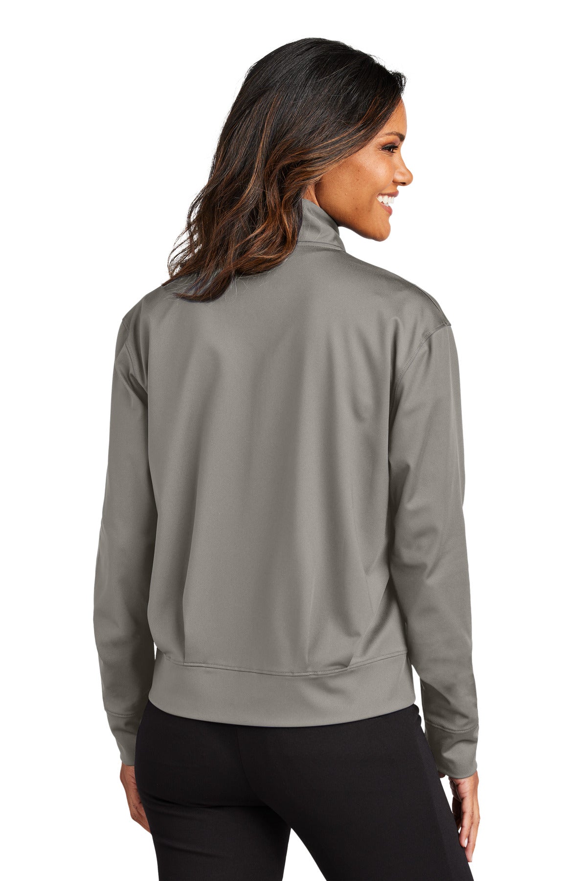SmokeGrey Port Authority Women's C-FREE Double Knit Full-Zip LK881