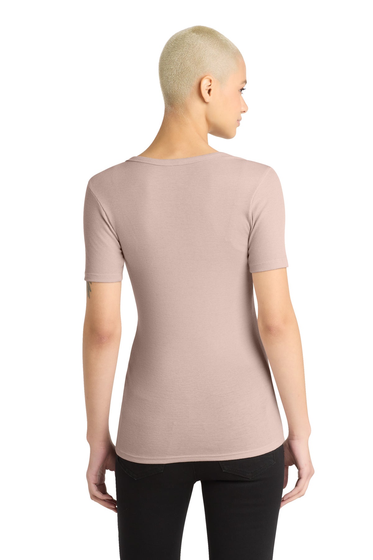 Smokey Iris District Women's V.I.T. Rib Scoop Neck Tee DT6020