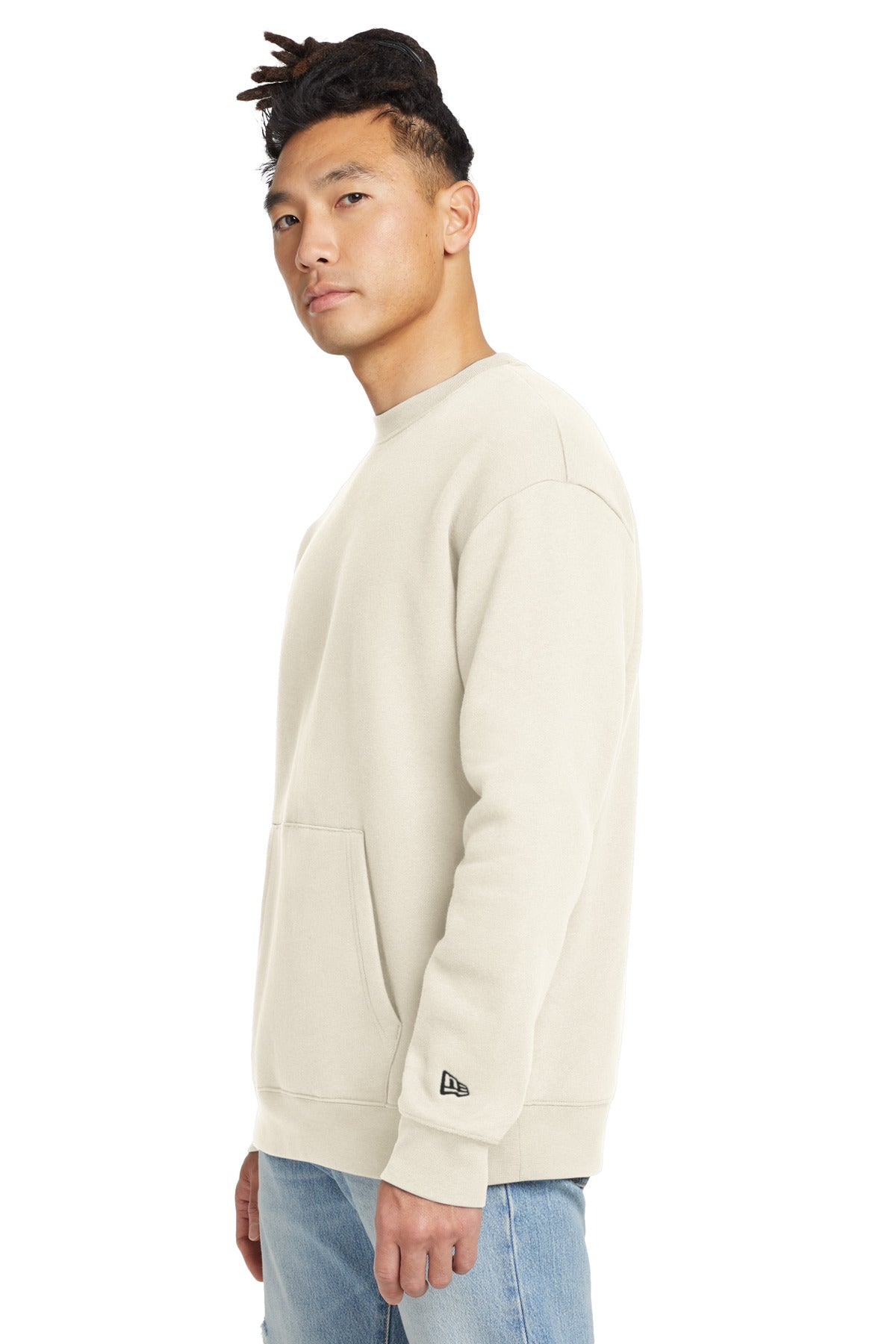 SoftBeige New Era Heritage Fleece Pocket Crew NEA527