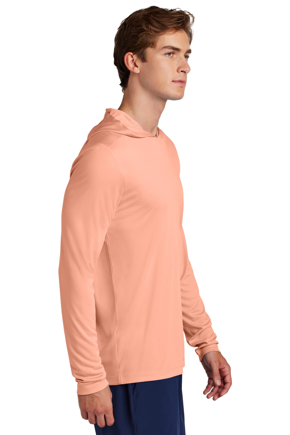 SoftCoral Sport-Tek Posi-UV Pro Long Sleeve Hoodie ST420LSH