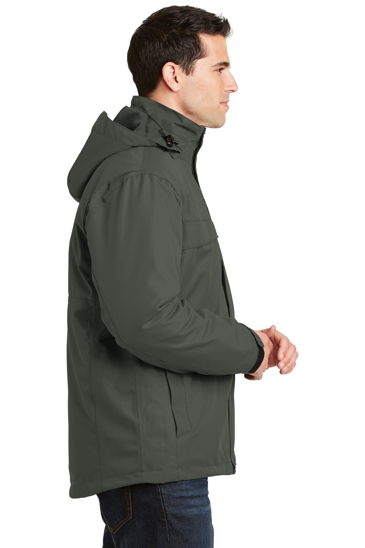 Spruce Green Port Authority Herringbone 3-in-1 Parka. J302